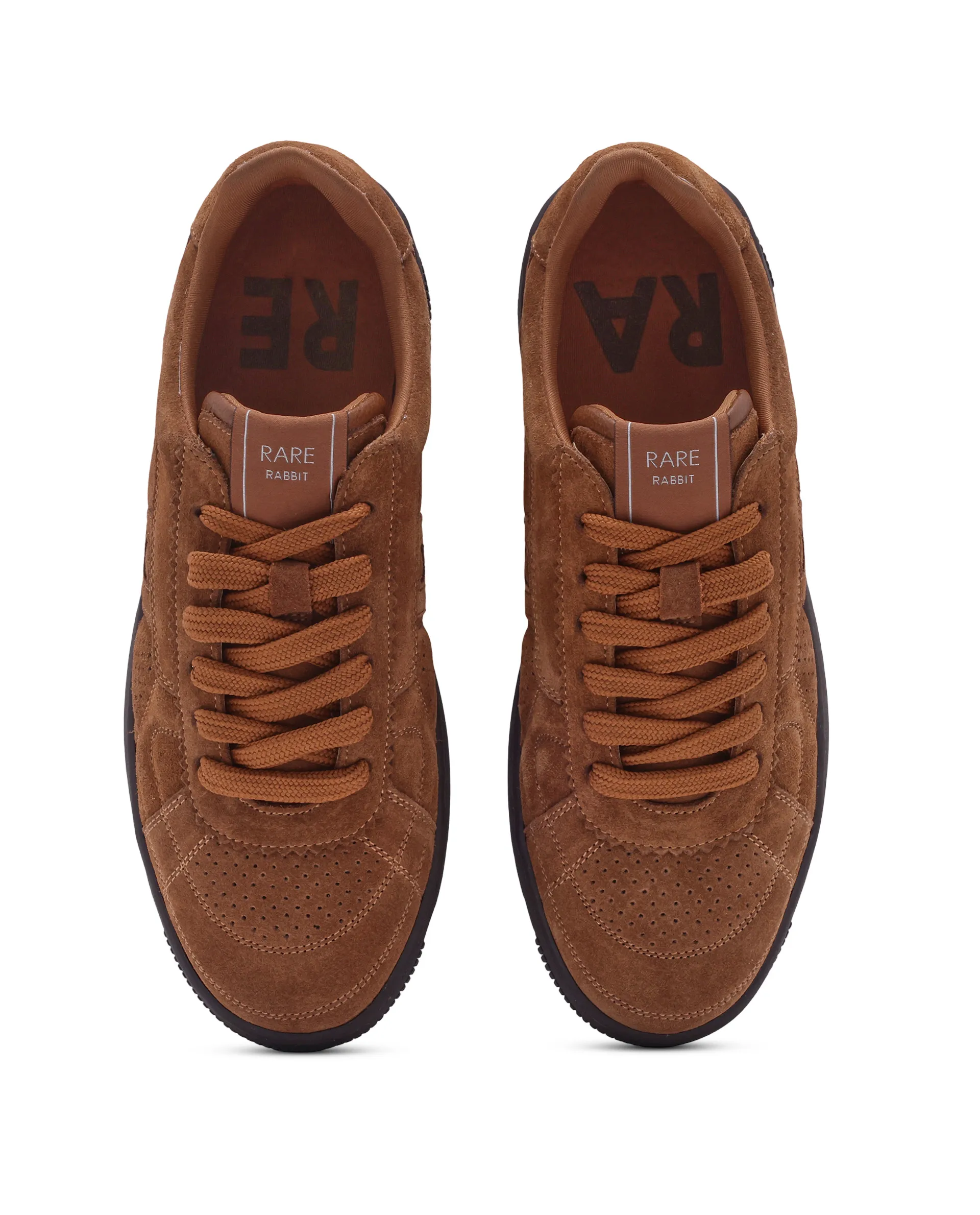 Rare Rabbit Men Ragner Camel Lace-Up Closure Sneaker - Image 7