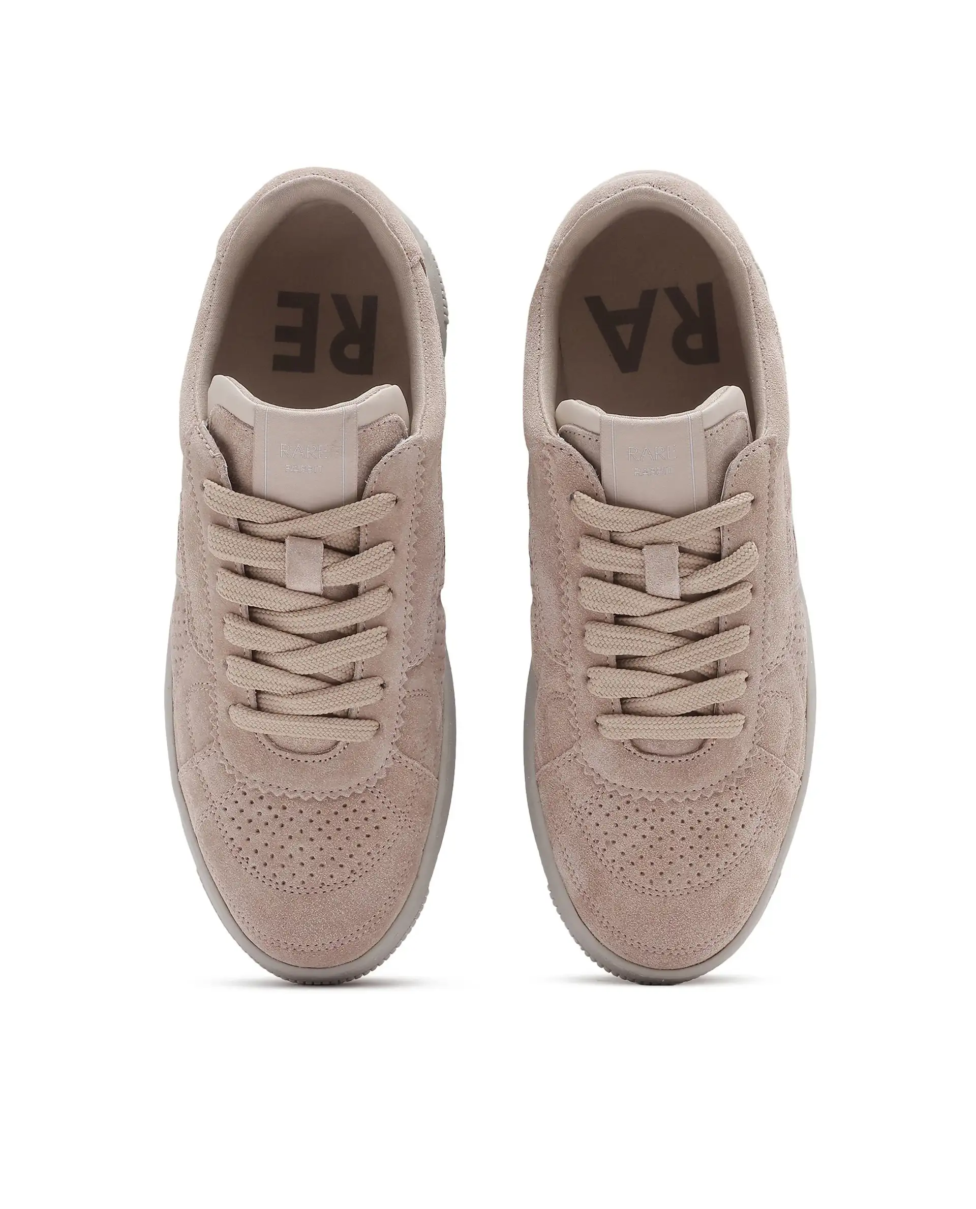 Rare Rabbit Men Ragno Biege Genuine Suede Leather Low-Top Lace Up Sneaker Shoes - Image 6