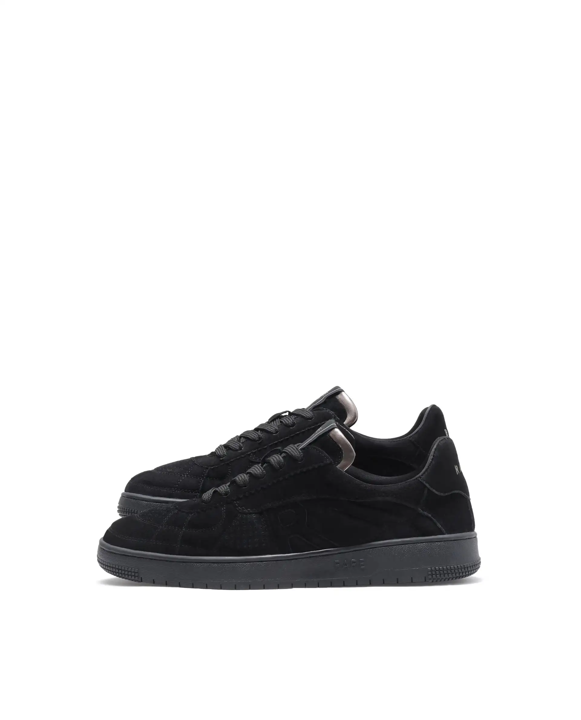 Rare Rabbit Men Ragno Black Genuine Suede Leather Low-Top Lace Up Sneaker Shoes - Image 8