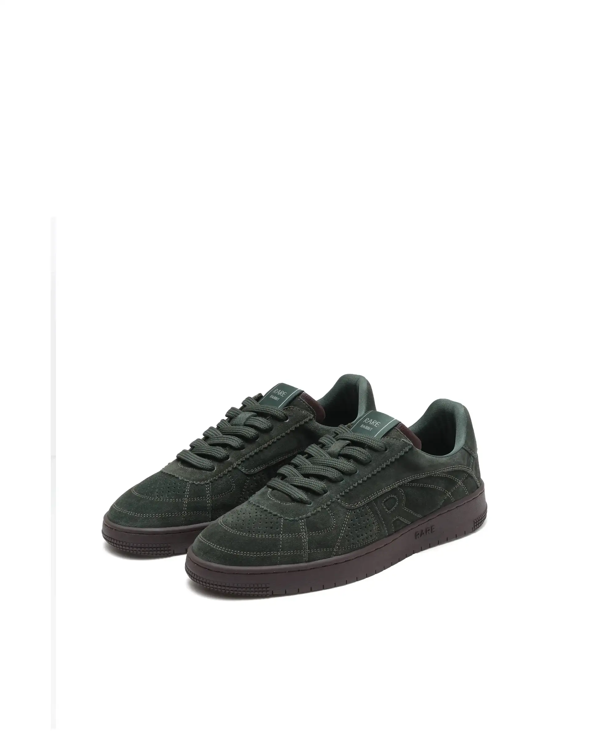 Rare Rabbit Men's Ragno Green Genuine Suede Leather Low-Top Lace Up Sneaker Shoes - Image 3