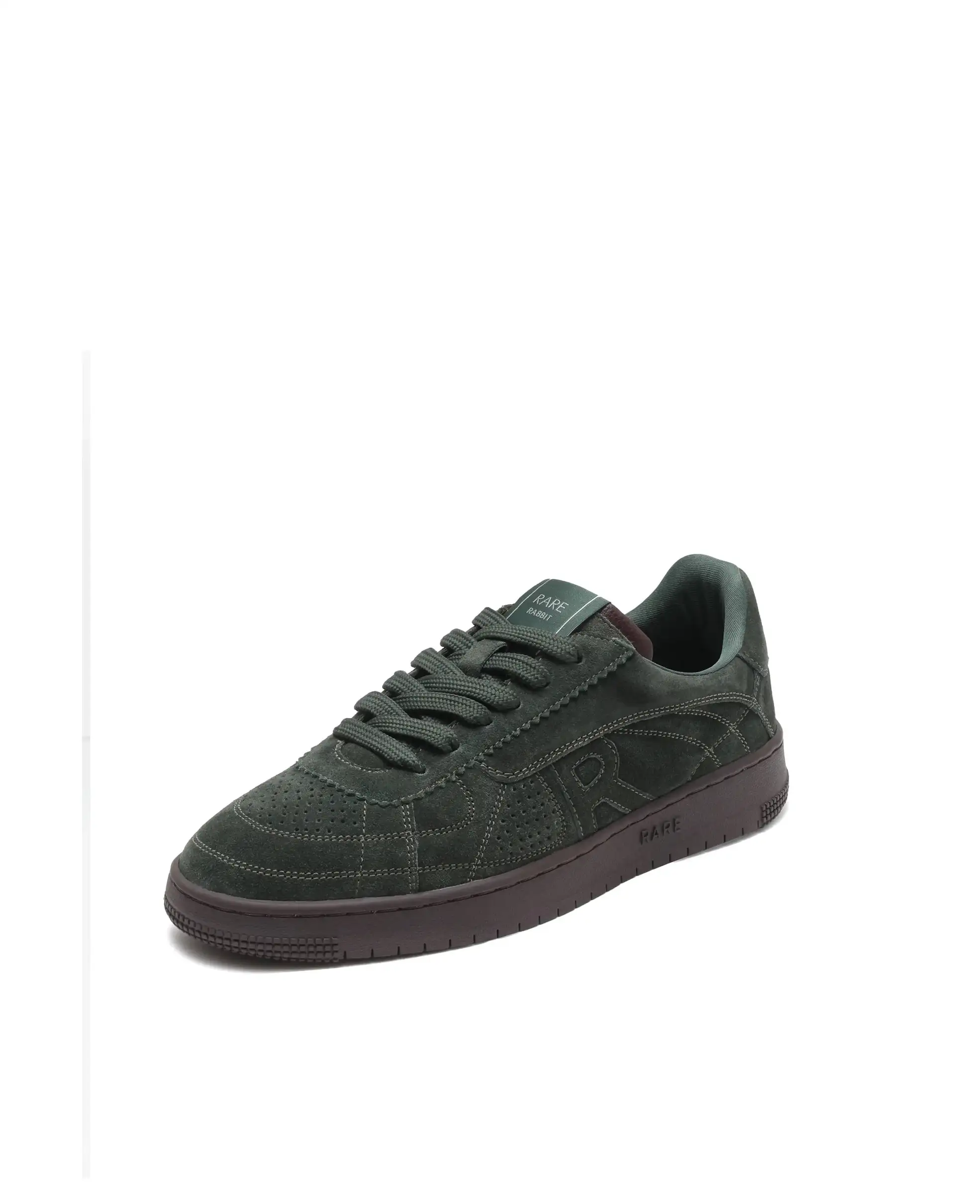 Rare Rabbit Men's Ragno Green Genuine Suede Leather Low-Top Lace Up Sneaker Shoes - Image 6