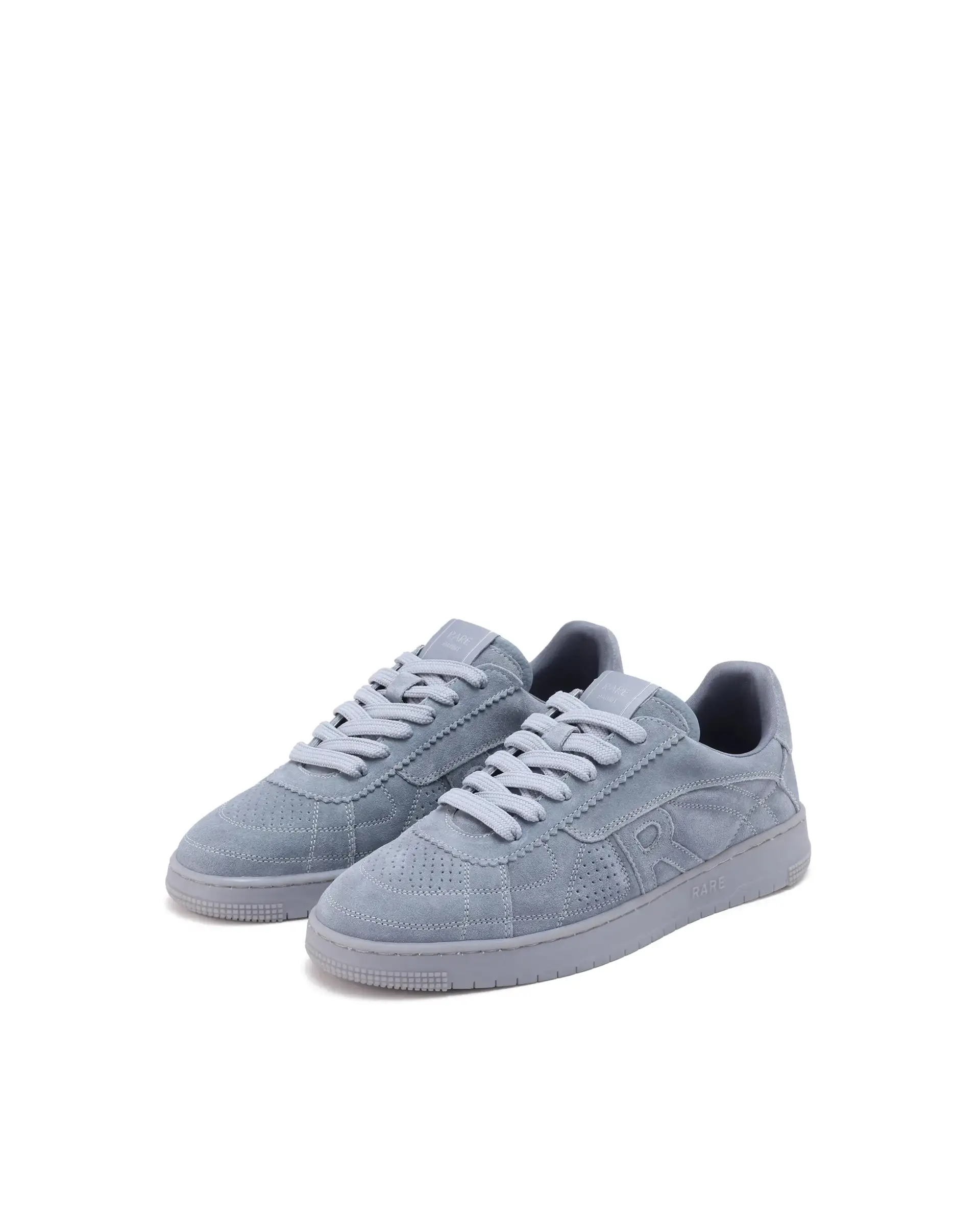 Rare Rabbit Men's Ragno Grey Genuine Suede Leather Low-Top Lace Up Sneaker Shoes - Image 3