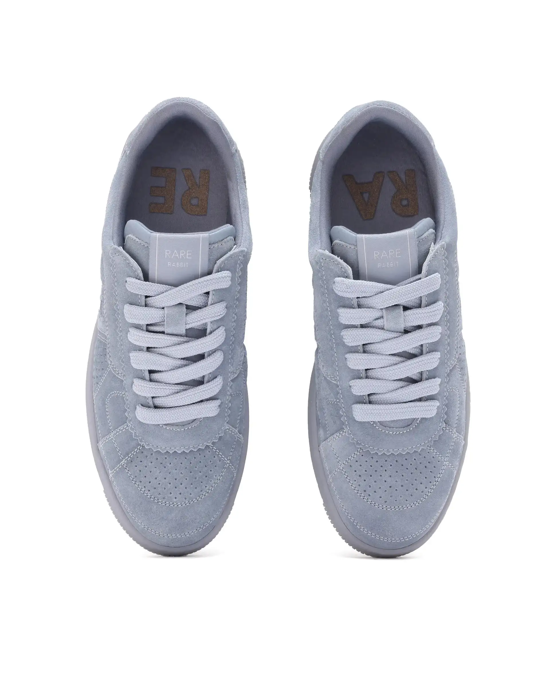 Rare Rabbit Men's Ragno Grey Genuine Suede Leather Low-Top Lace Up Sneaker Shoes - Image 7