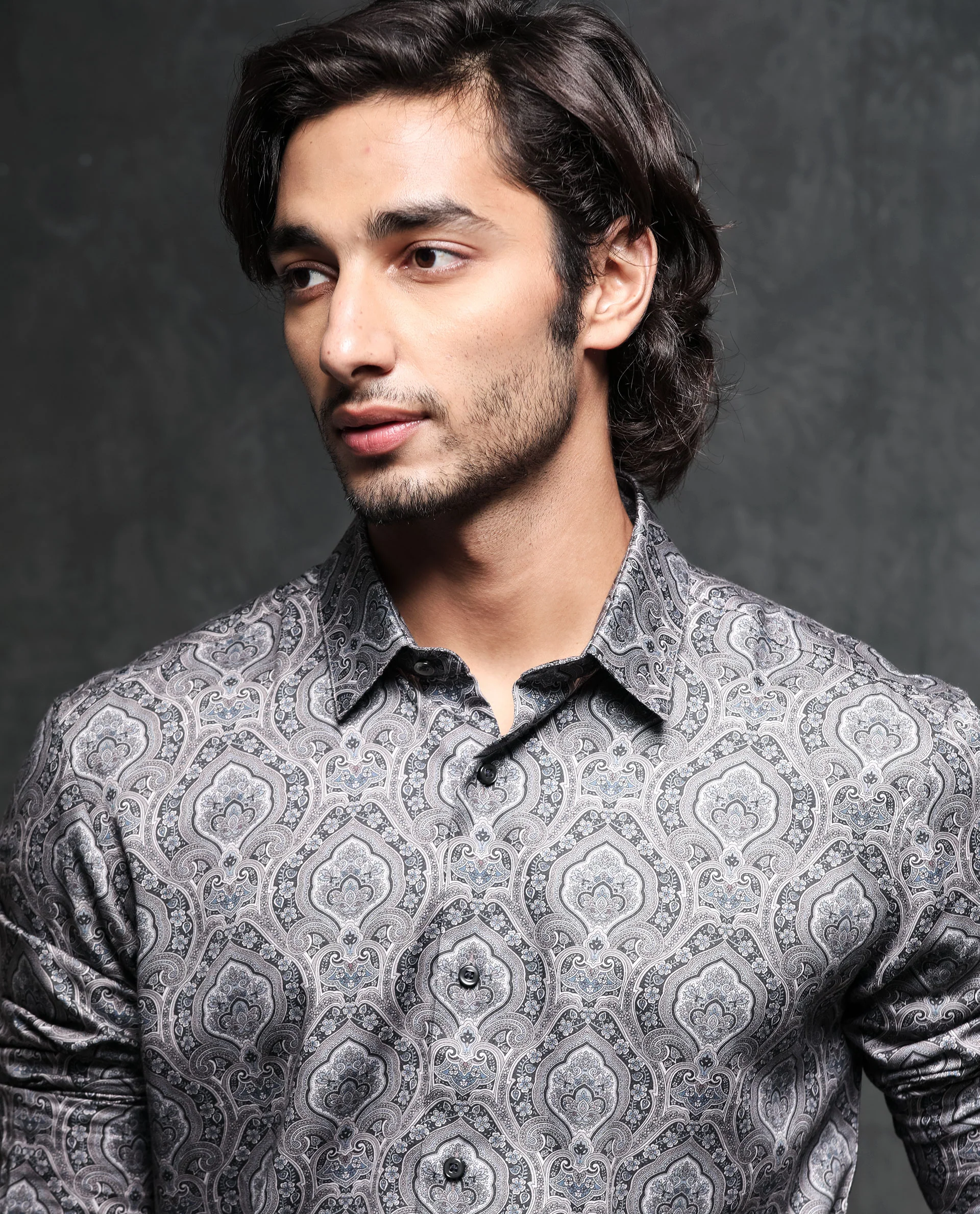 Rare Rabbit Men's Raja Black Cotton Paisley Print Regular Fit Full Sleeve Collared Shirt - Image 6