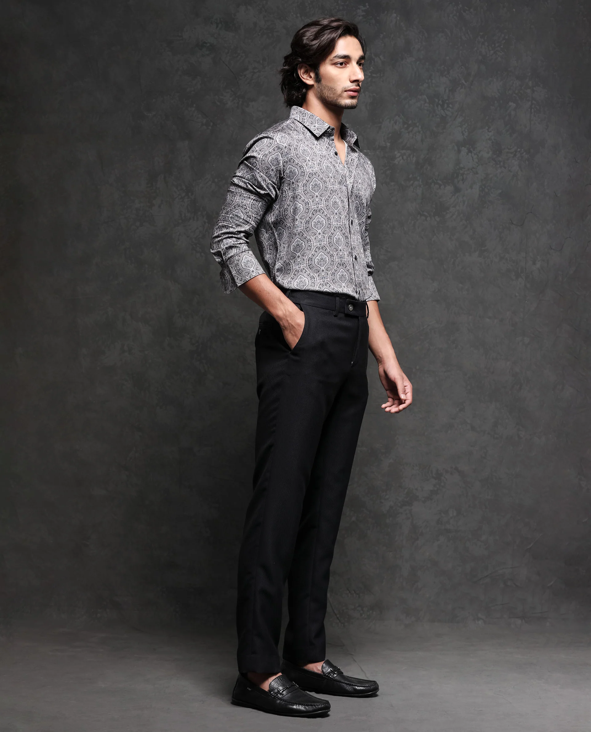 Rare Rabbit Men's Raja Black Cotton Paisley Print Regular Fit Full Sleeve Collared Shirt - Image 7