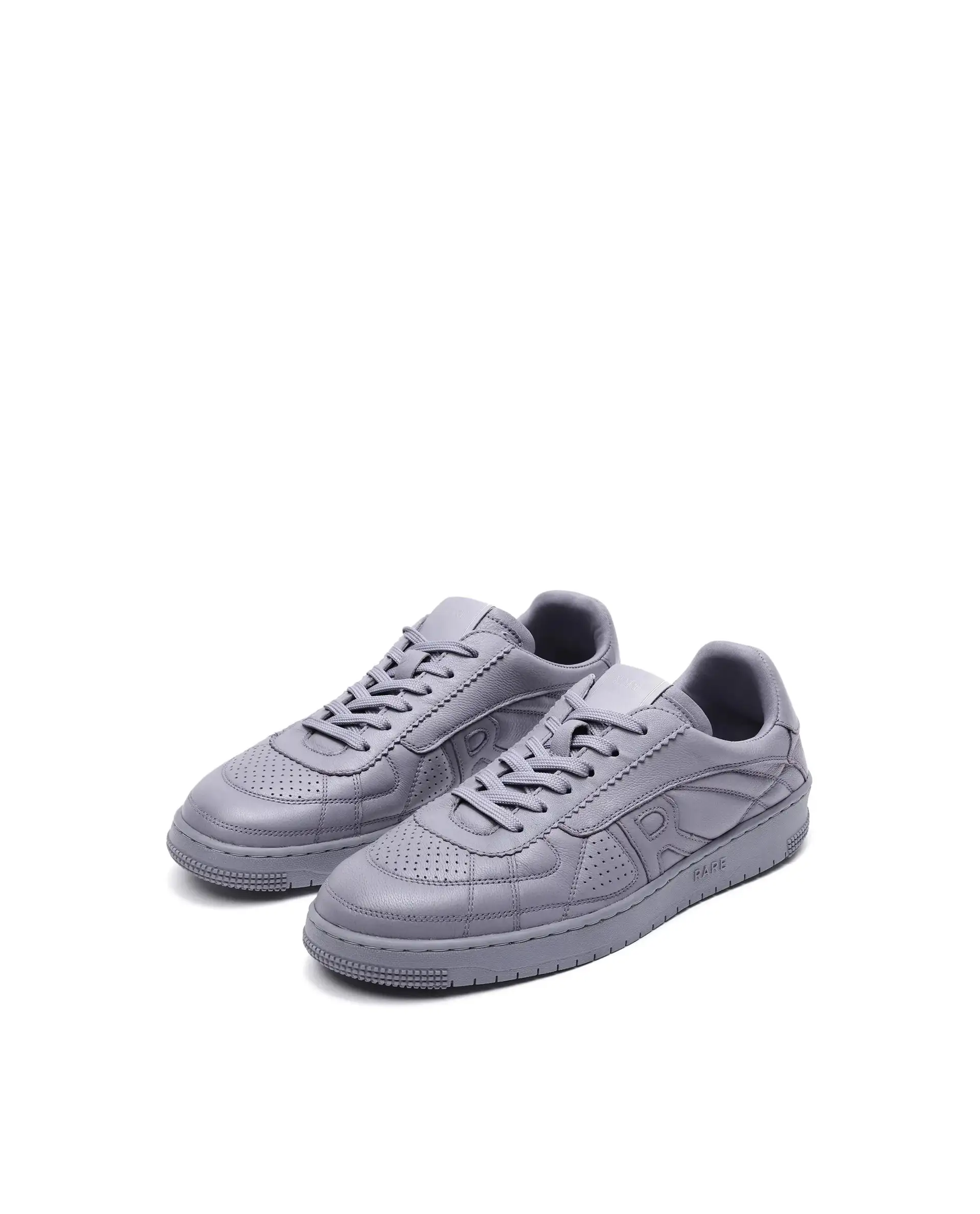 Rare Rabbit Men's Rango Grey Leather Lace-Up Closure Sneaker - Image 3