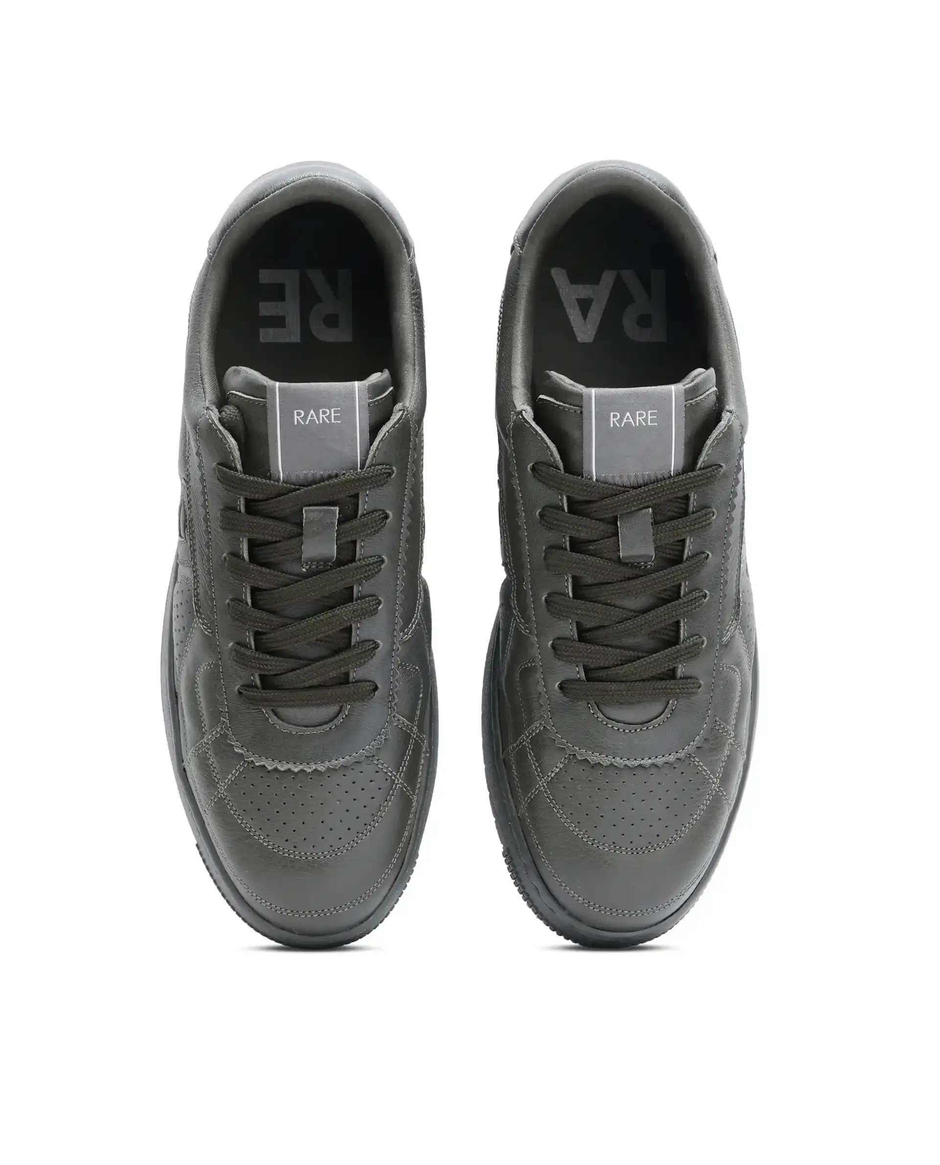 Rare Rabbit Men's Rango Olive Leather Lace-Up Closure Sneaker - Image 2