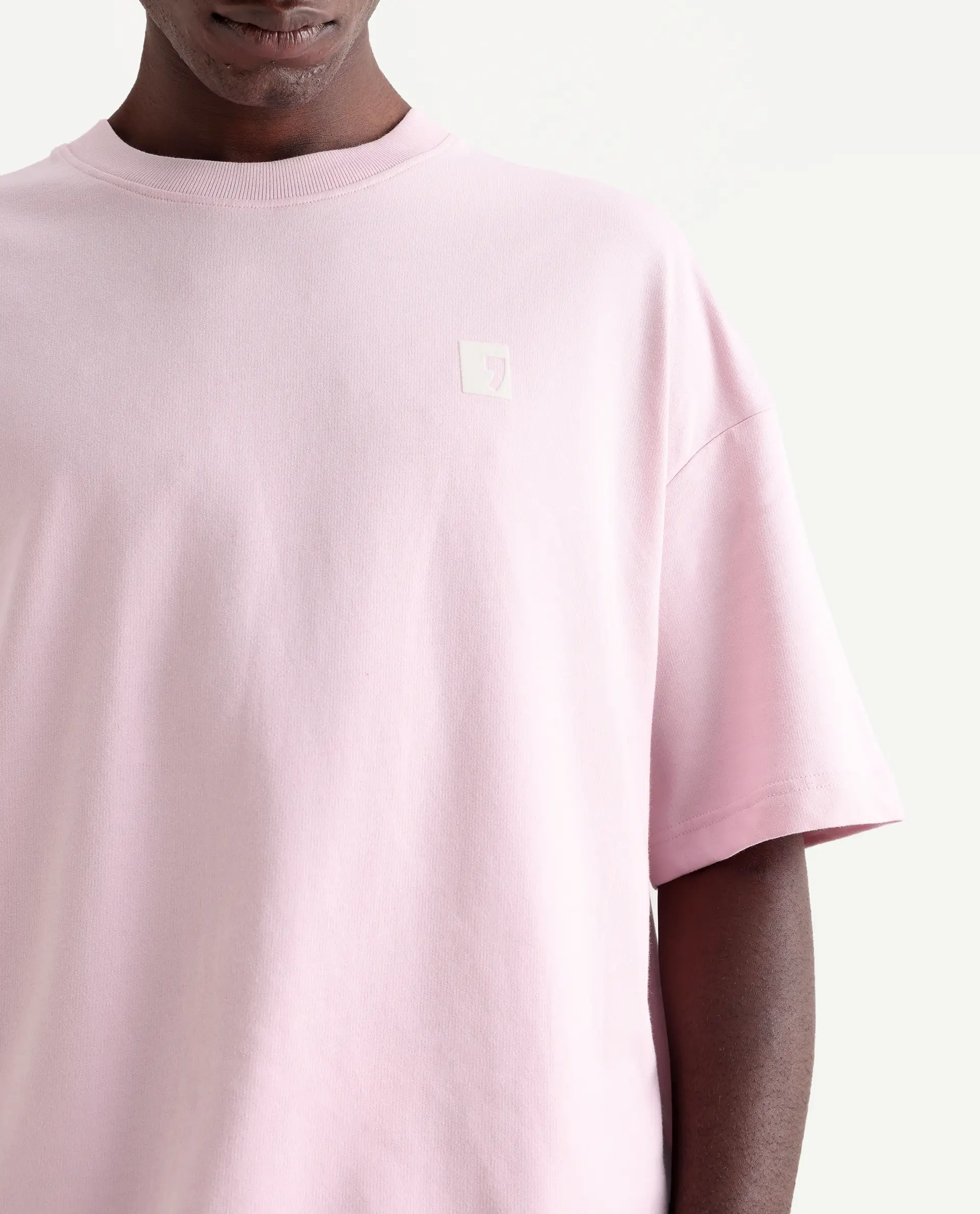 Rare Rabbit Men's Rano Pink Cotton Graphic Print Oversized Fit Half Sleeve Crew Neck T-Shirt - Image 3