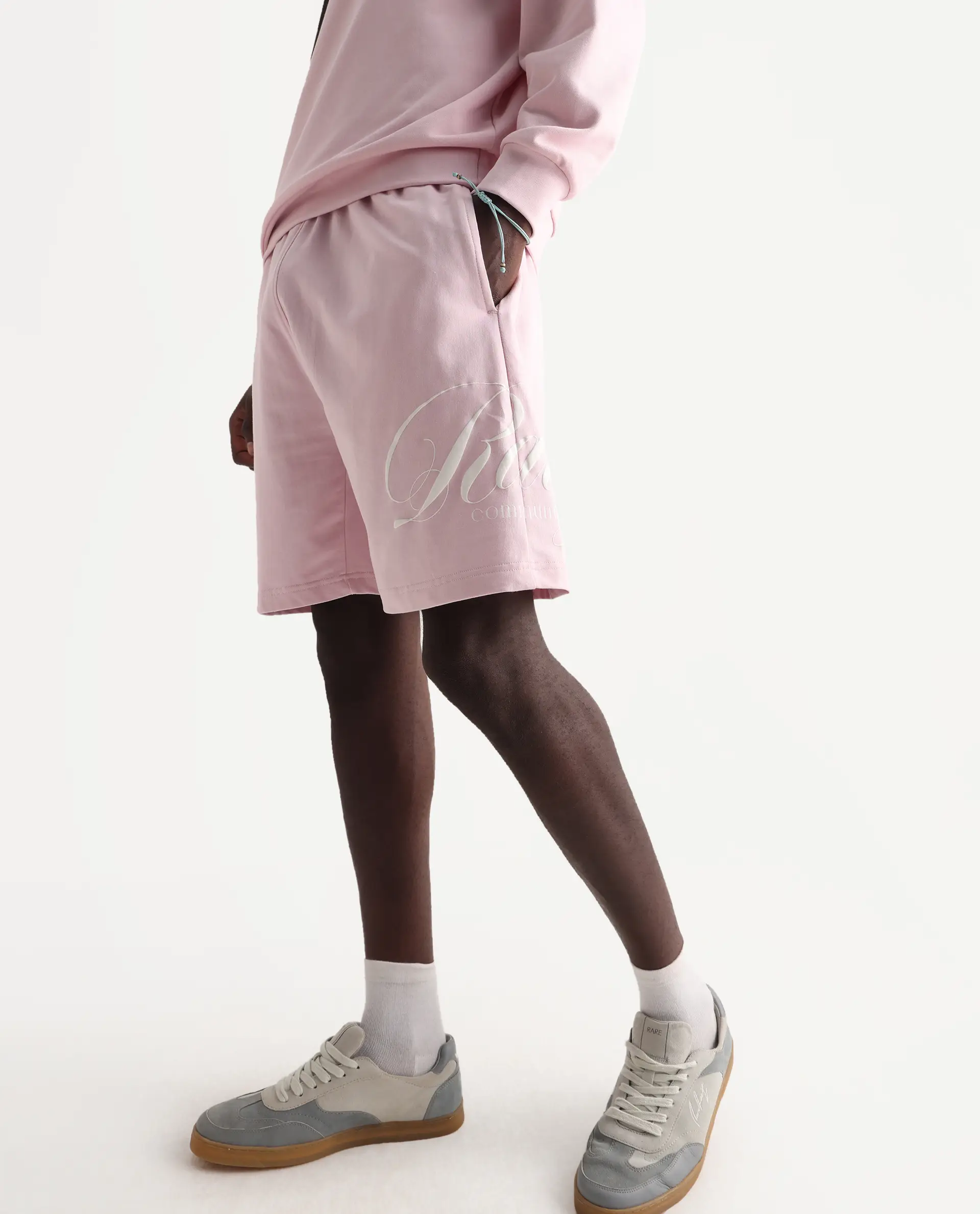 Rare Rabbit Men's Ranot Pink Cotton Graphic Print Oversized Fit Shorts - Image 2
