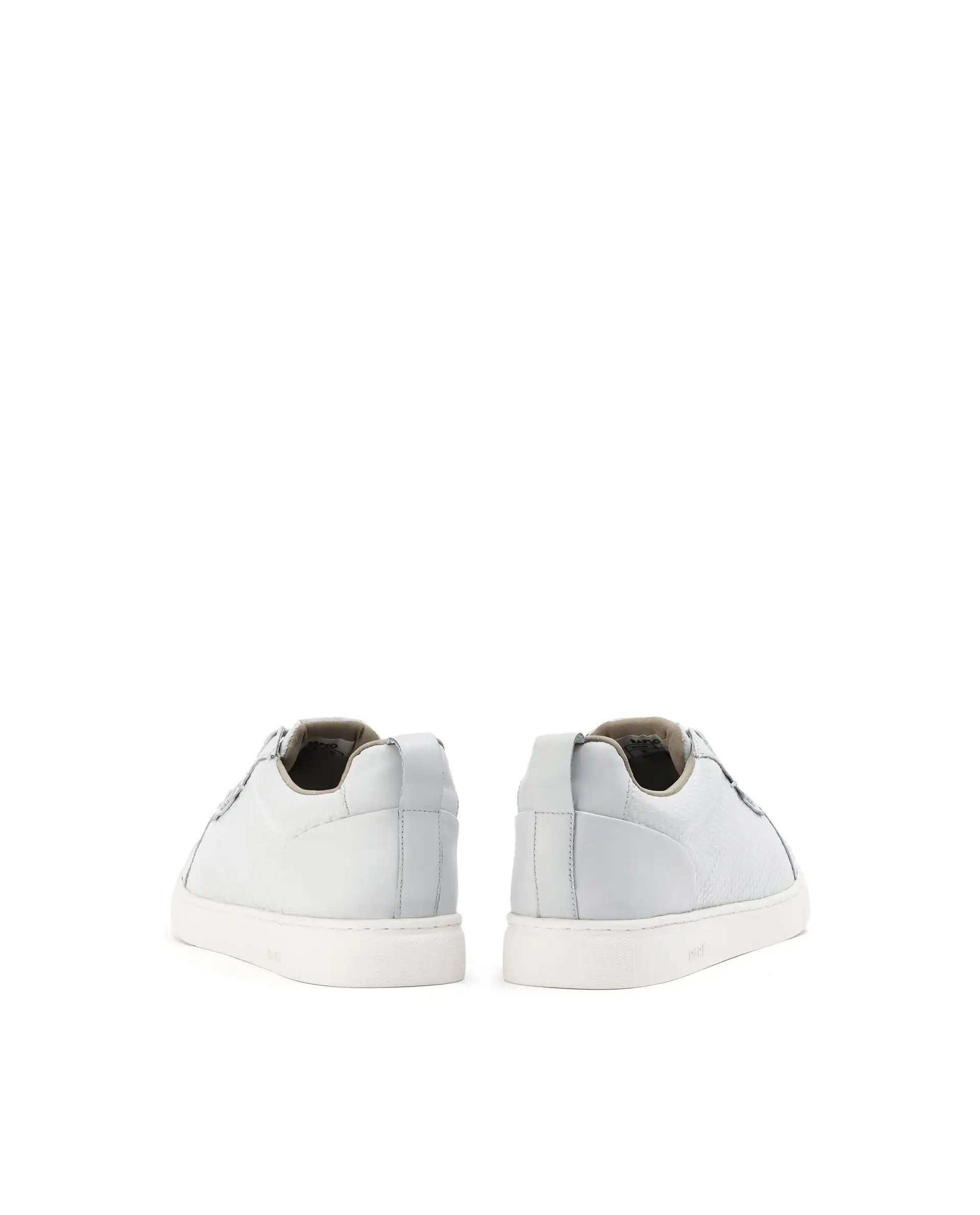 Rare Rabbit Mens Rapso Light Beige Round Toe Low-Top Embossed Lace-Up Sneaker Shoes - Image 6