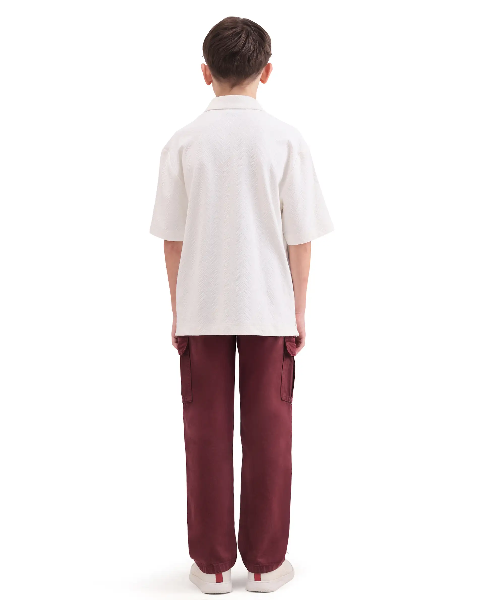 Rare Ones Kids Arrow-3 Maroon Cotton Fabric Zipper Closure Relaxed Fit Jeans - Image 8