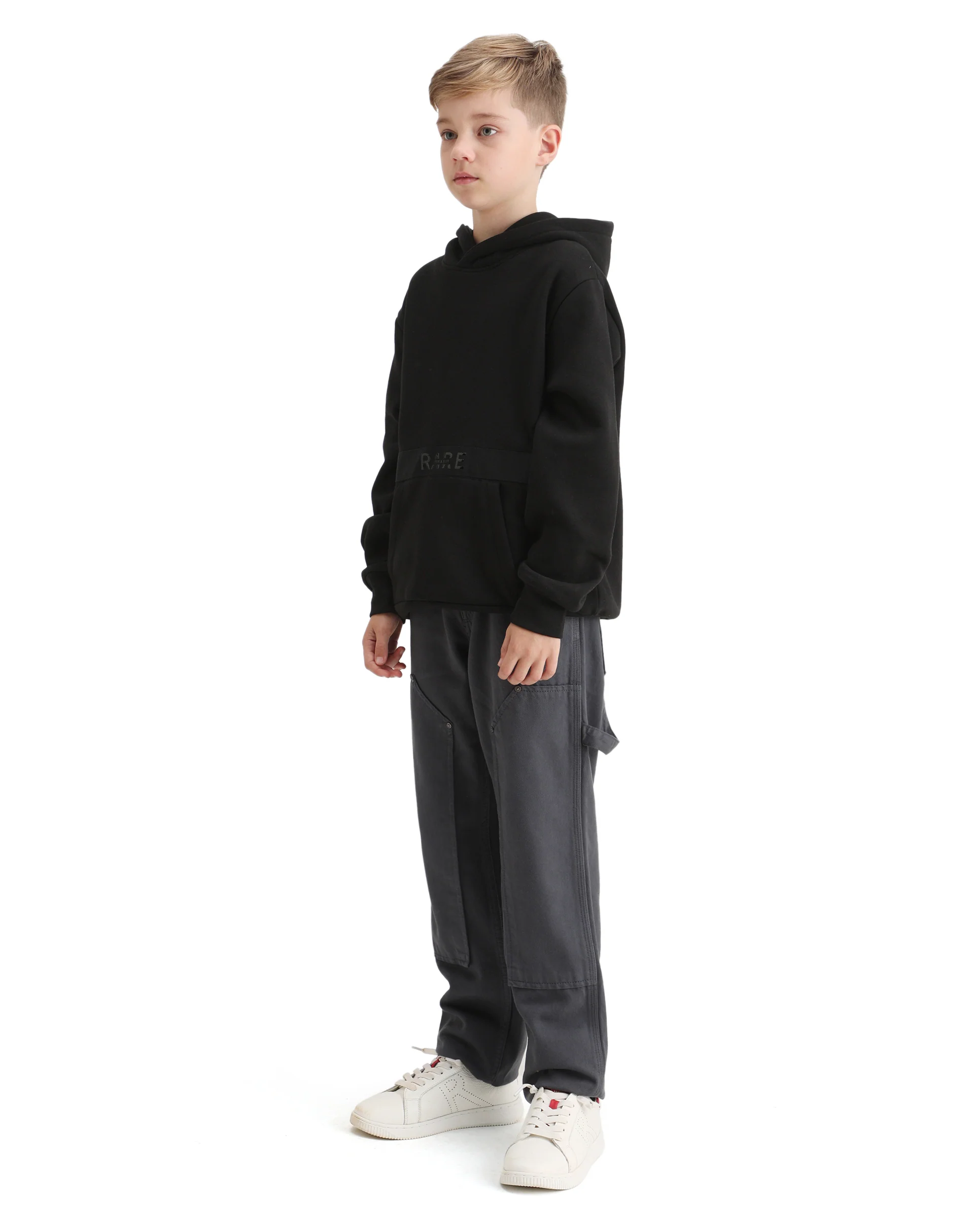 Rare Ones Kids Arvi-K Blue Cotton Button And Zip Carpenter Fit Jeans - Image 5