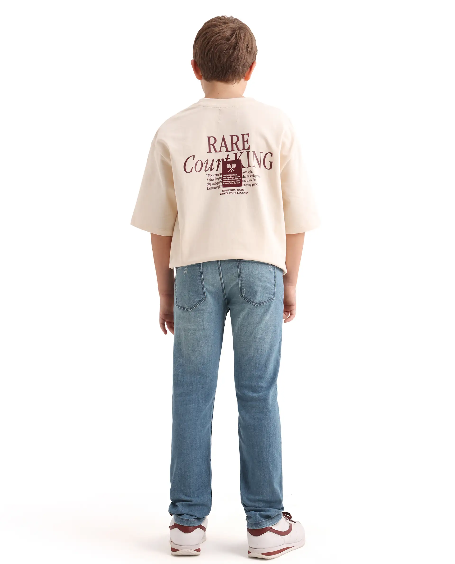 Rare Ones Kids Beck-2 Light Blue Cotton Blend Fabric Drawstring Closure Slim Fit Jeans - Image 8