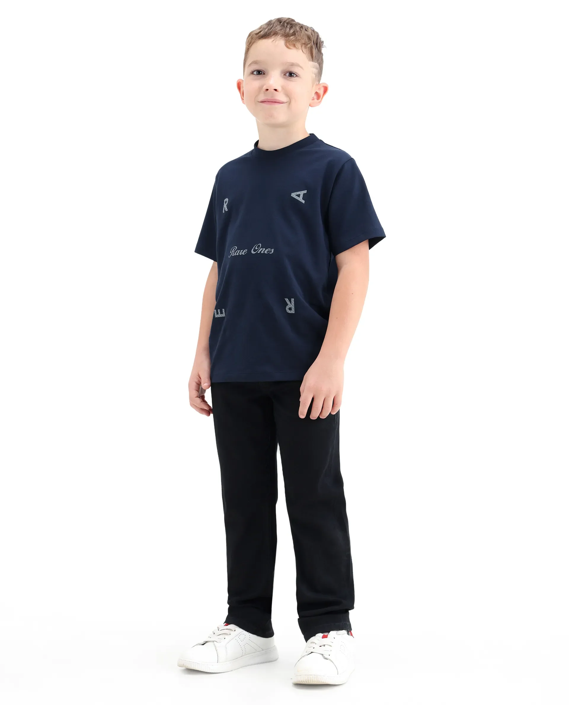 Rare Ones Kids Clif Black Cotton Blend Fabric Zipper Closure Regular Fit Jeans - Image 7