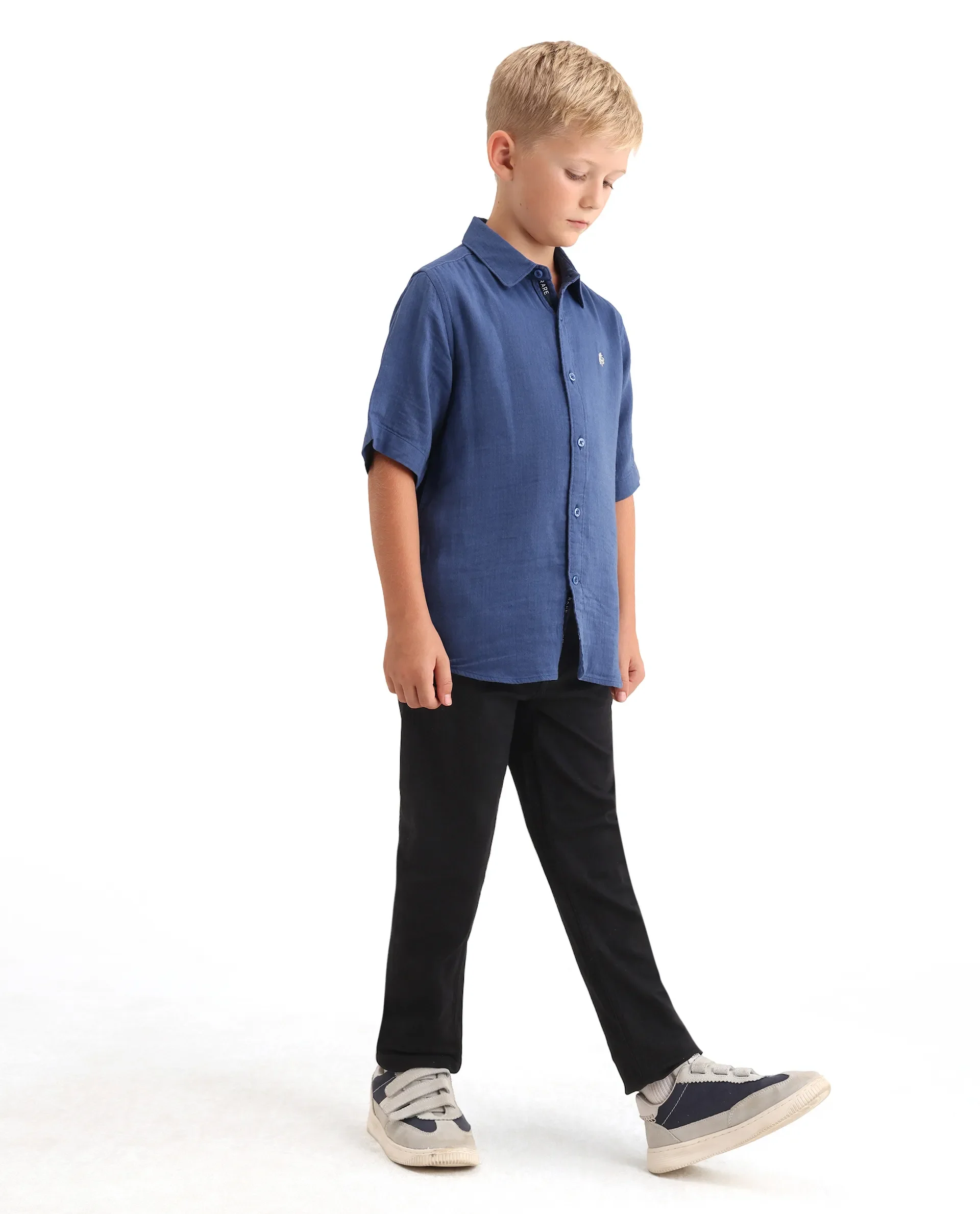 Rare Ones Kids Cove Black Cotton Blend Fabric Zipper Closure Slim Fit Jeans - Image 3