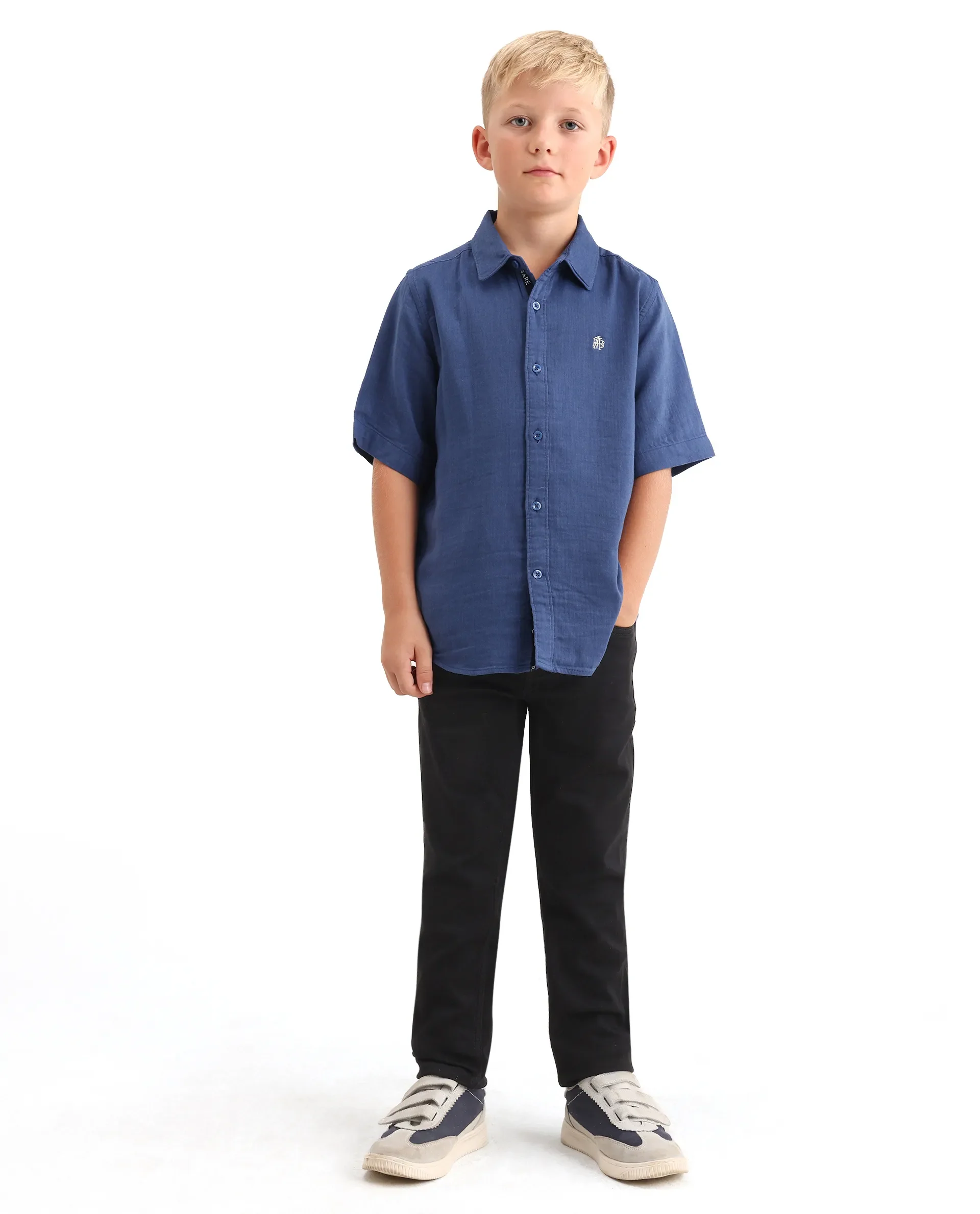 Rare Ones Kids Cove Black Cotton Blend Fabric Zipper Closure Slim Fit Jeans - Image 4