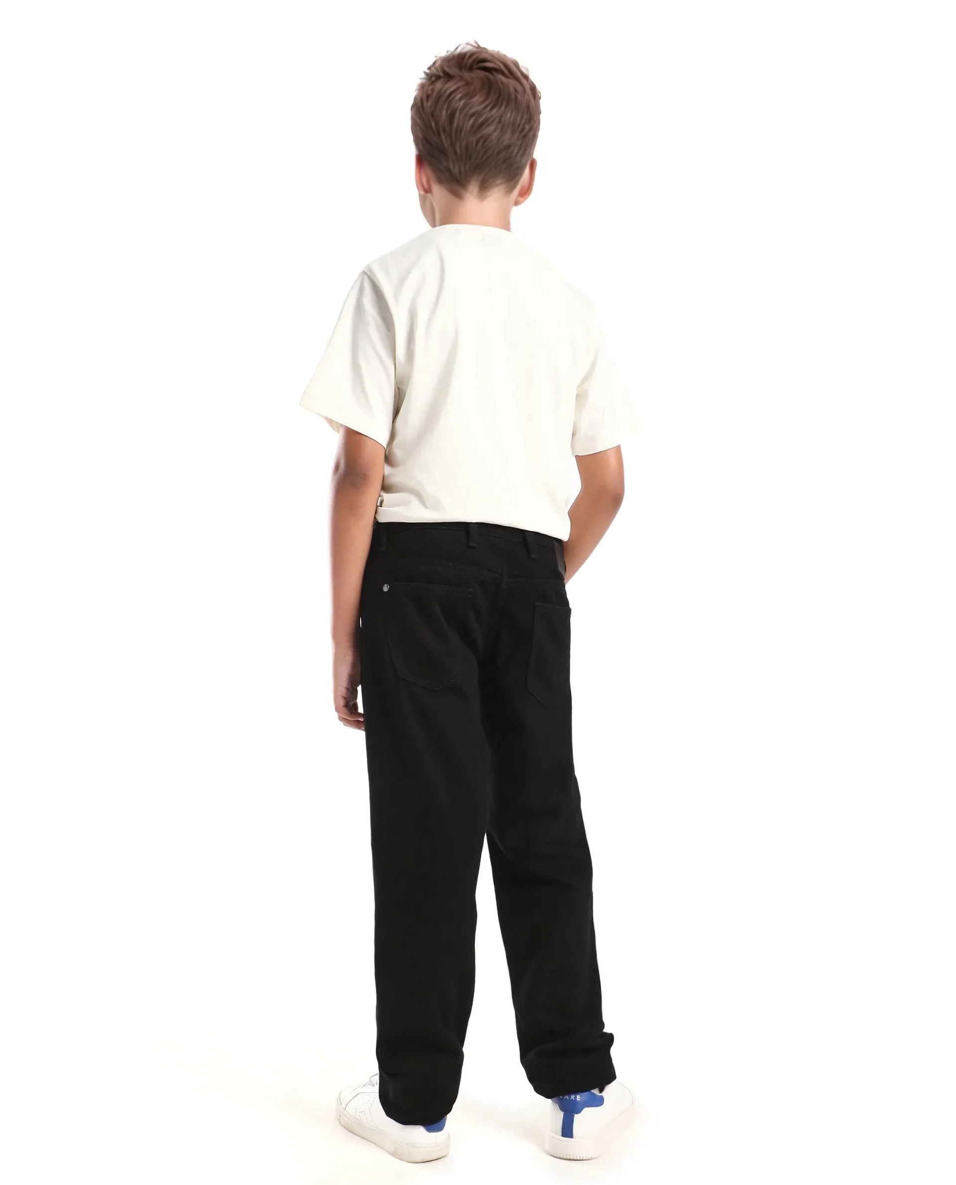 Rare Ones Kids Enim-K Black Cotton Button Closure Plain Regular Fit Jeans - Image 9