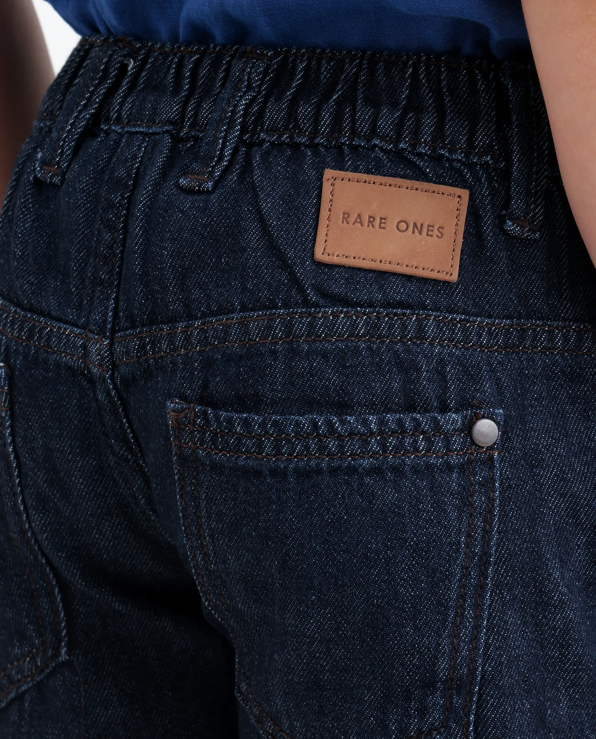 Rare Ones Kids Kaso Dark Navy Cotton Fabric Button And Zipper Closure Regular Fit Jeans - Image 5
