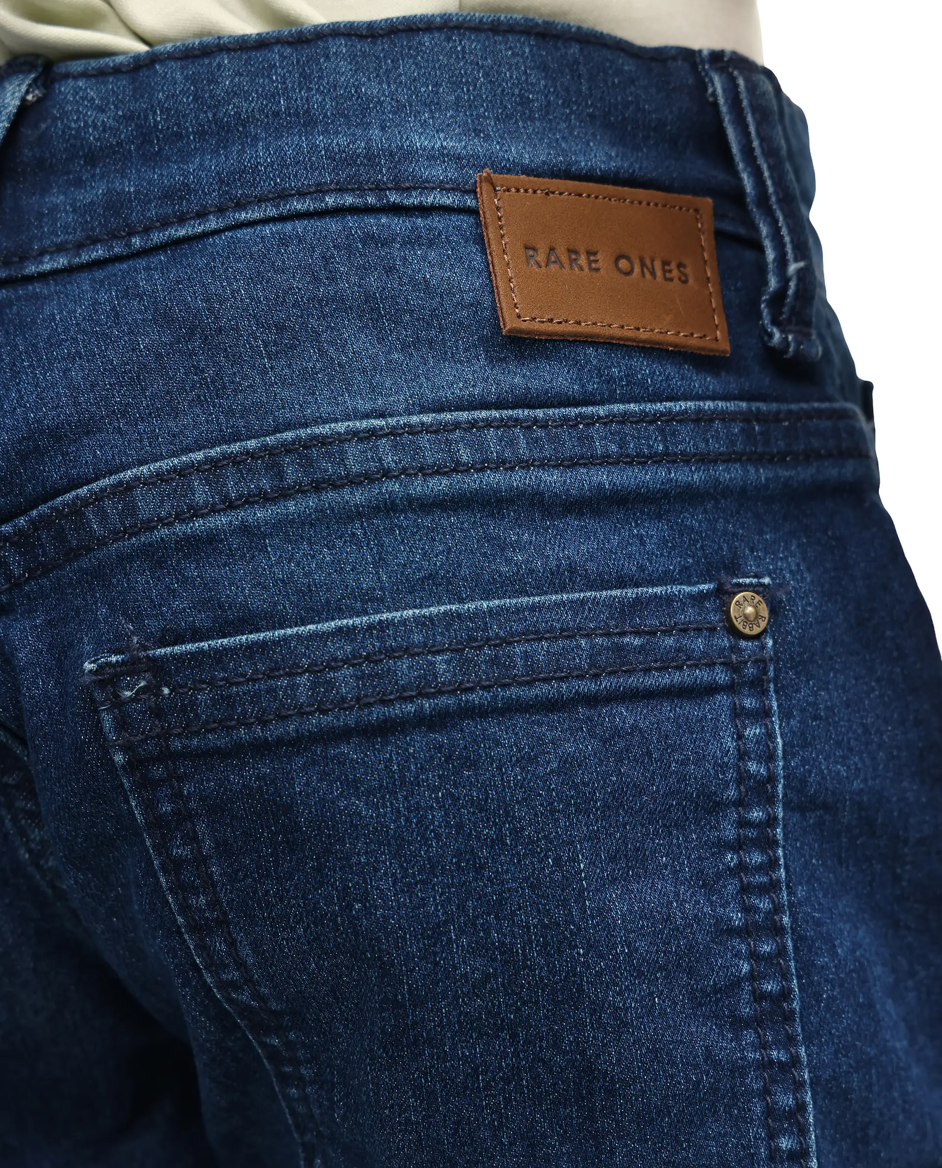 Rare Ones Kids Loet-1 Dark Blue Cotton Blend Fabric Zipper Closure Regular Fit Jeans - Image 5
