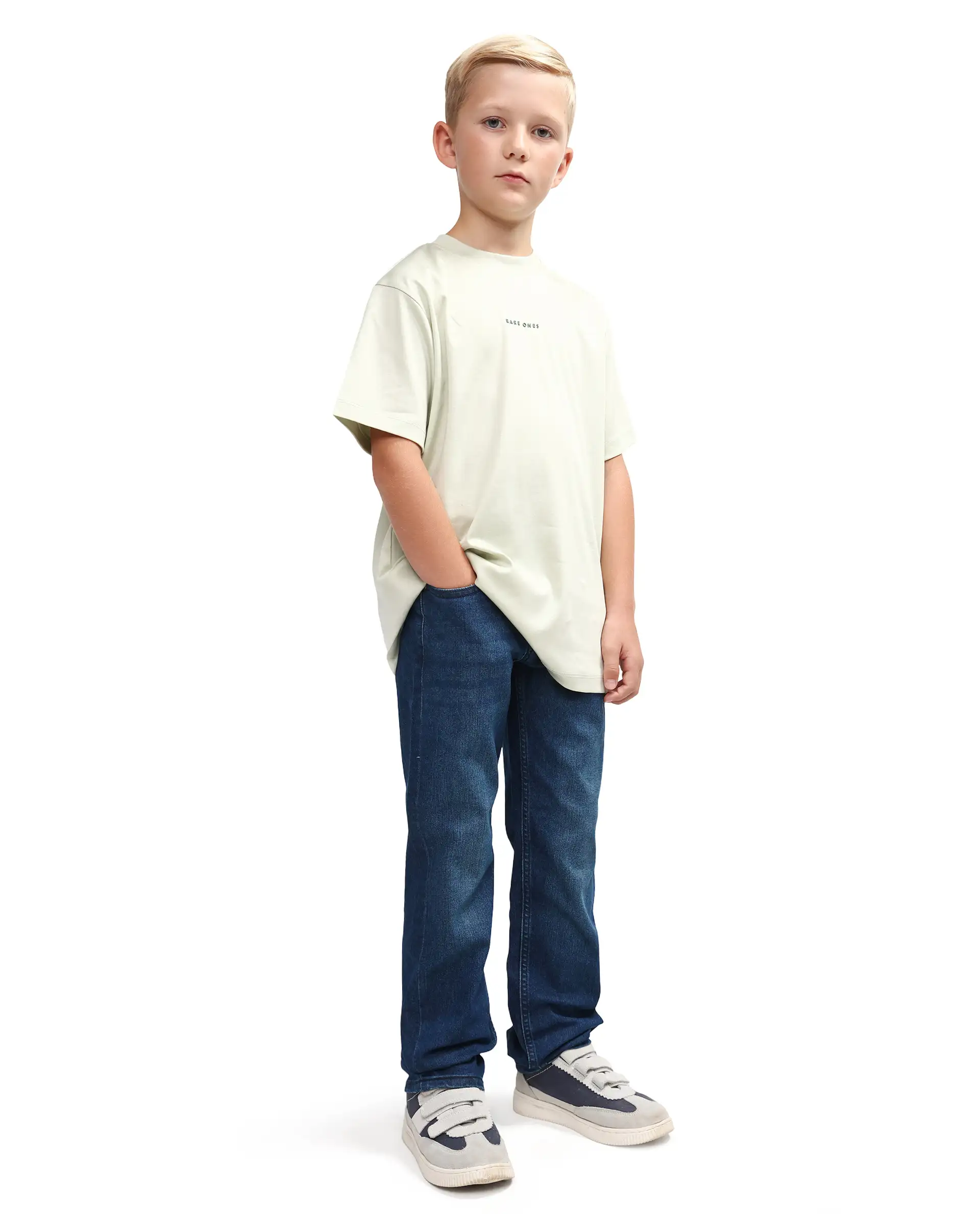 Rare Ones Kids Loet-1 Dark Blue Cotton Blend Fabric Zipper Closure Regular Fit Jeans - Image 7