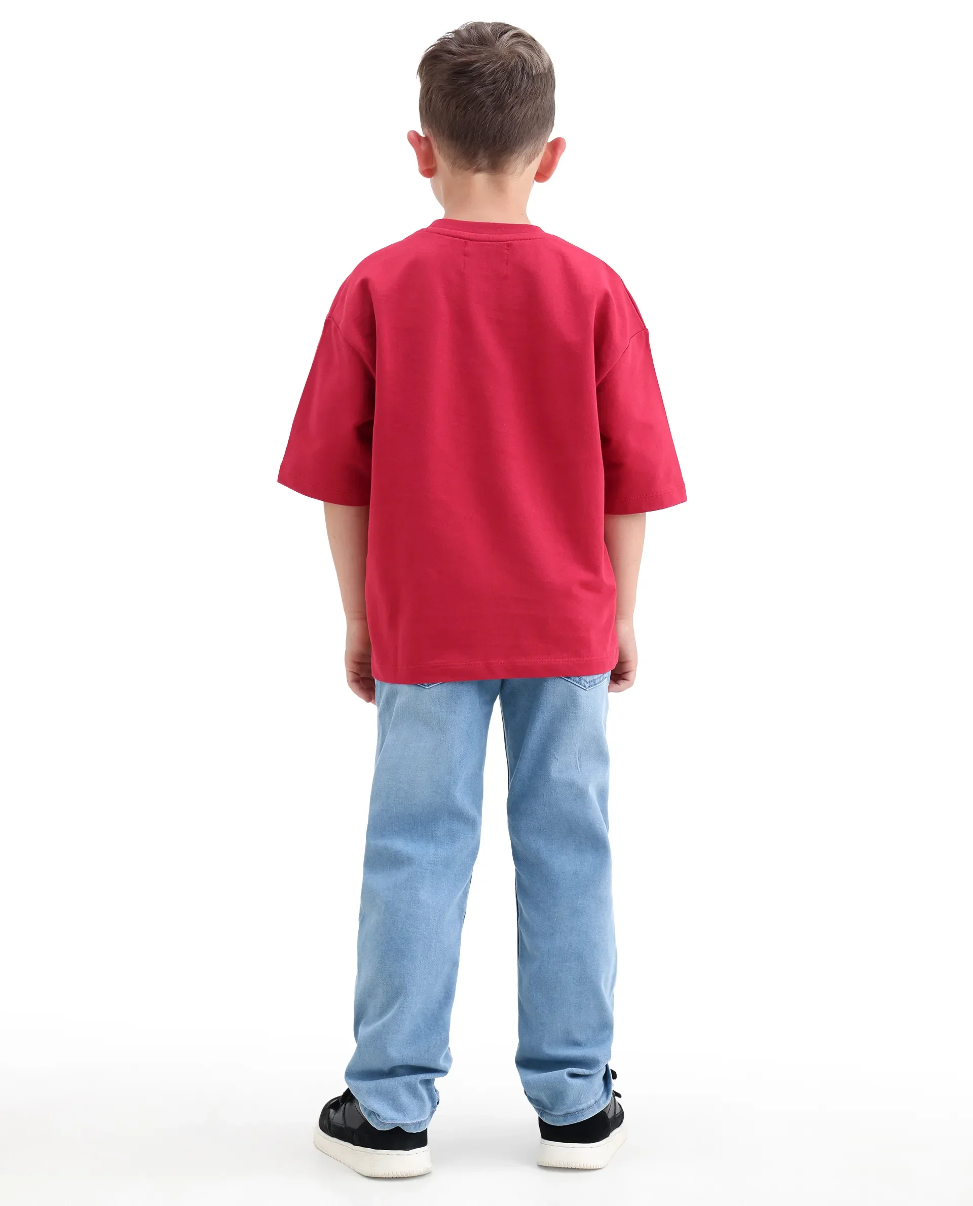 Rare Ones Kids Loet-2 Light Blue Cotton Blend Fabric Zipper Closure Regular Fit Jeans - Image 9
