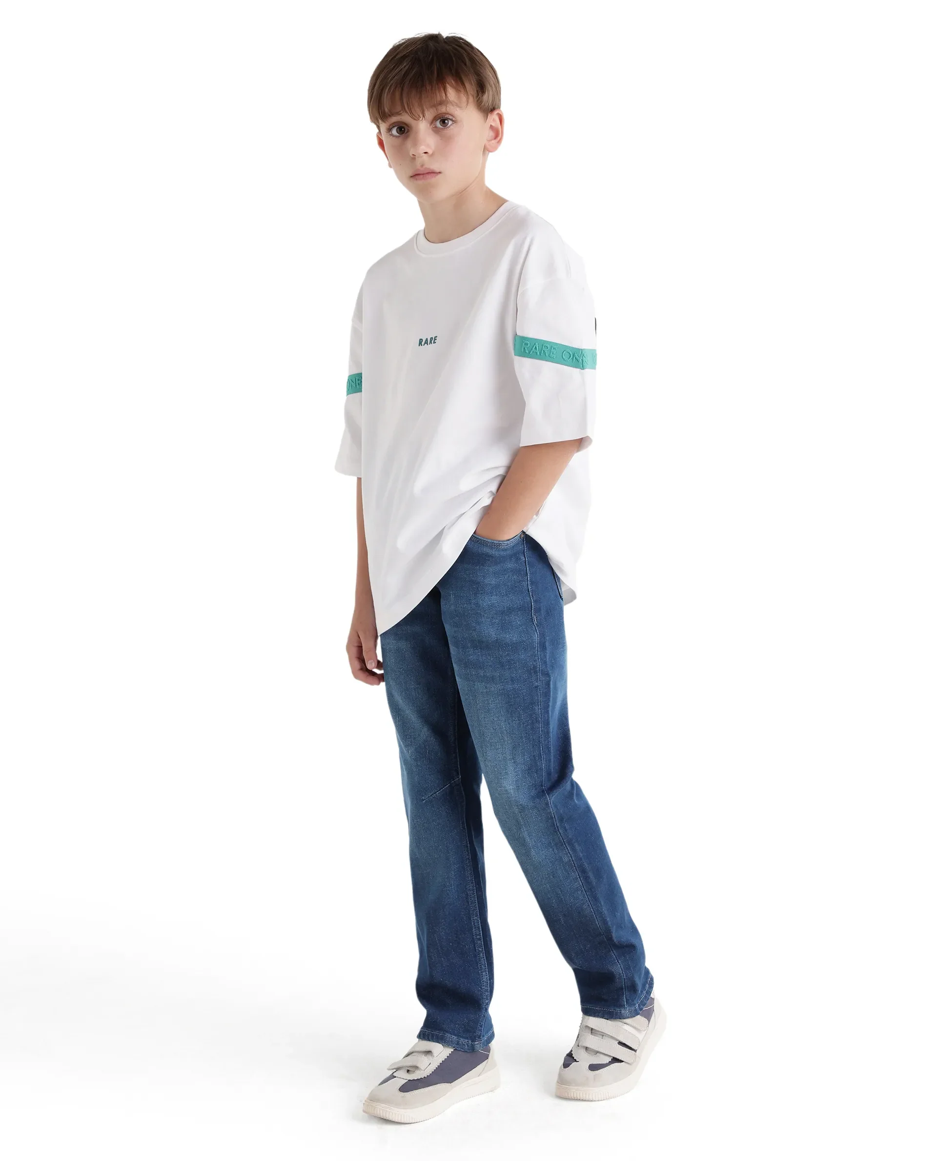 Rare Ones Kids Peto Dark Blue Cotton Blend Fabric Pull-On Closure Regular Fit Jeans - Image 7