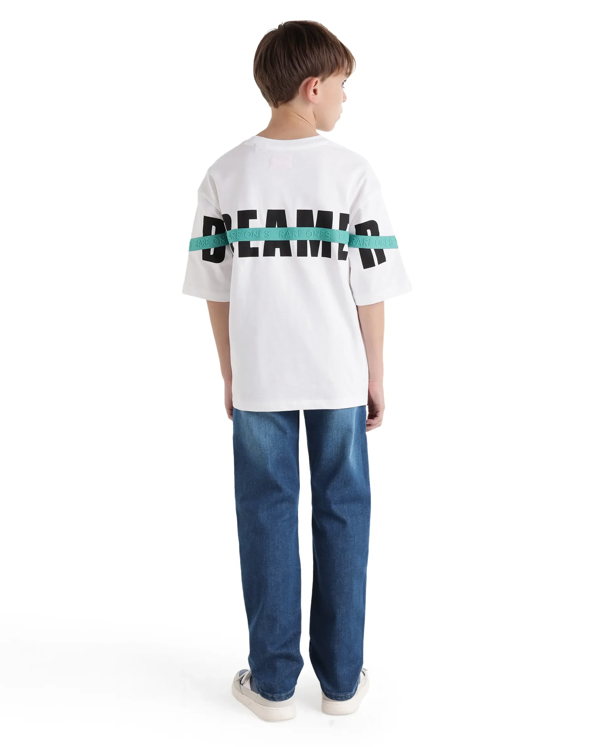 Rare Ones Kids Peto Dark Blue Cotton Blend Fabric Pull-On Closure Regular Fit Jeans - Image 8