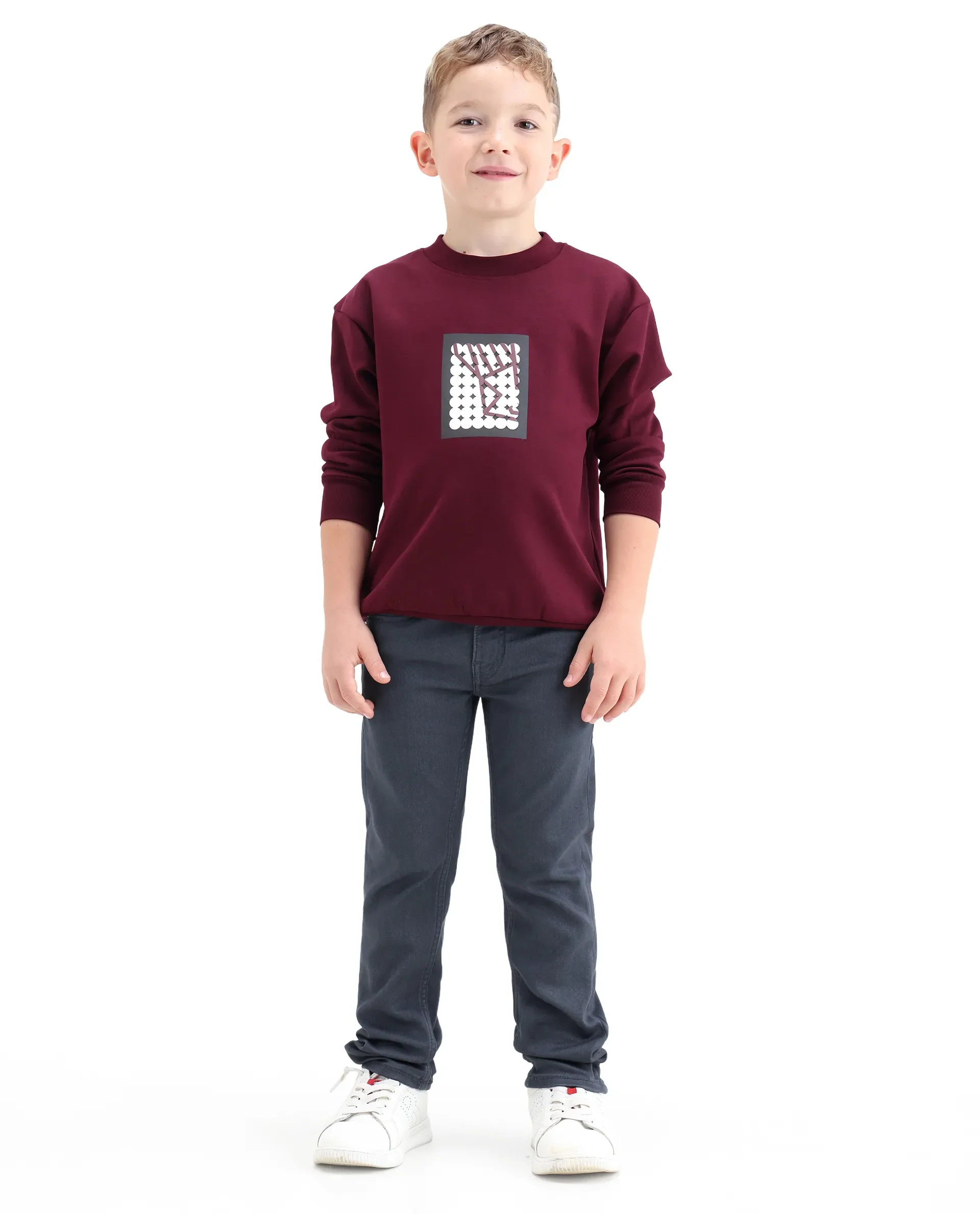 Rare Ones Kids Simon Grey Cotton Blend Fabric Button Closure Slim Fit Jeans - Image 5