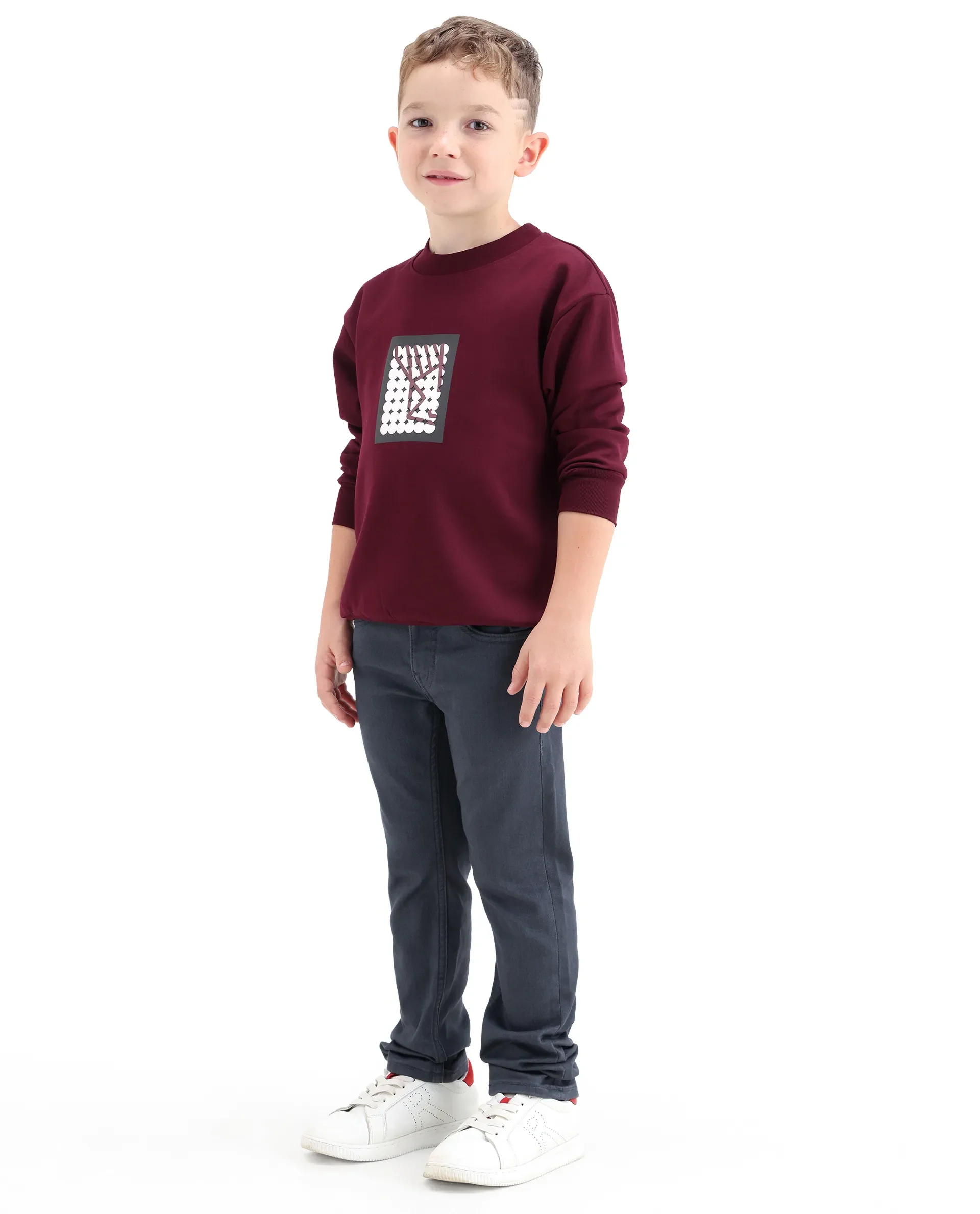 Rare Ones Kids Simon Grey Cotton Blend Fabric Button Closure Slim Fit Jeans - Image 7
