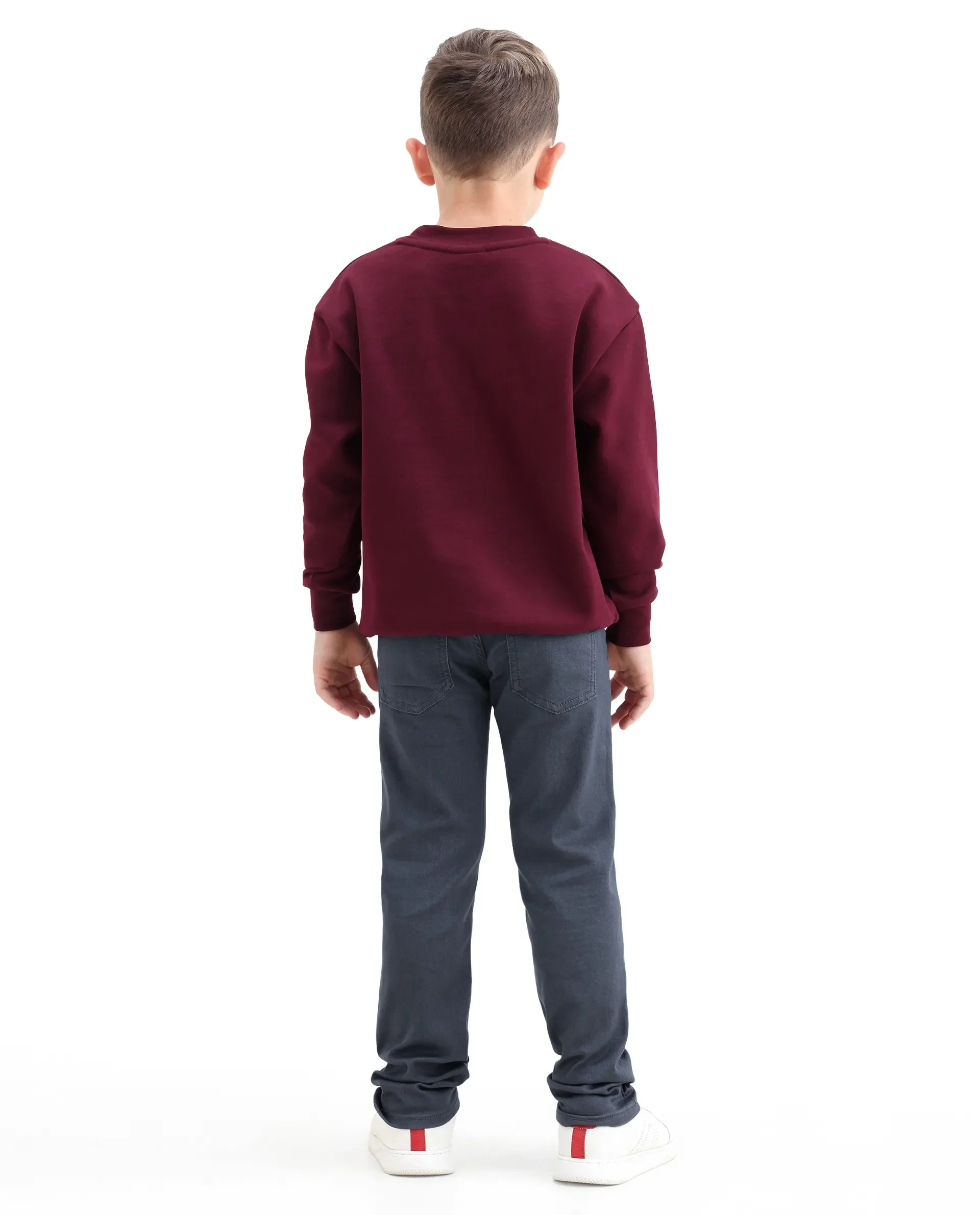 Rare Ones Kids Simon Grey Cotton Blend Fabric Button Closure Slim Fit Jeans - Image 8