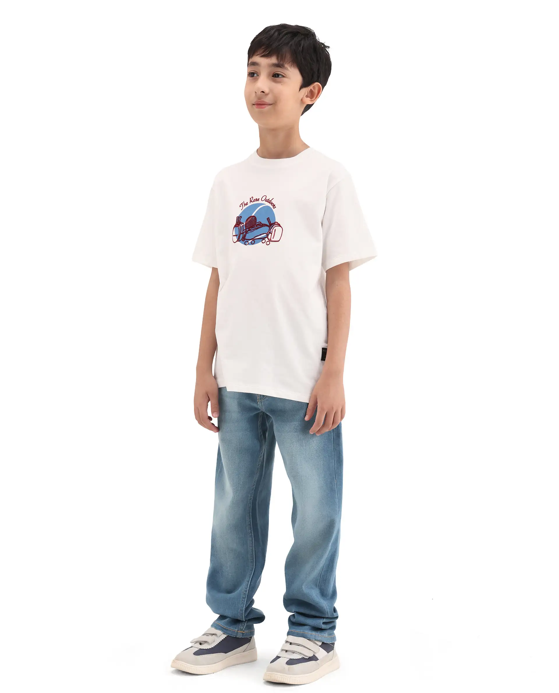 Rare Ones Kids Tom Blue Cotton Blend Fabric Zipper Closure Regular Fit Jeans - Image 8