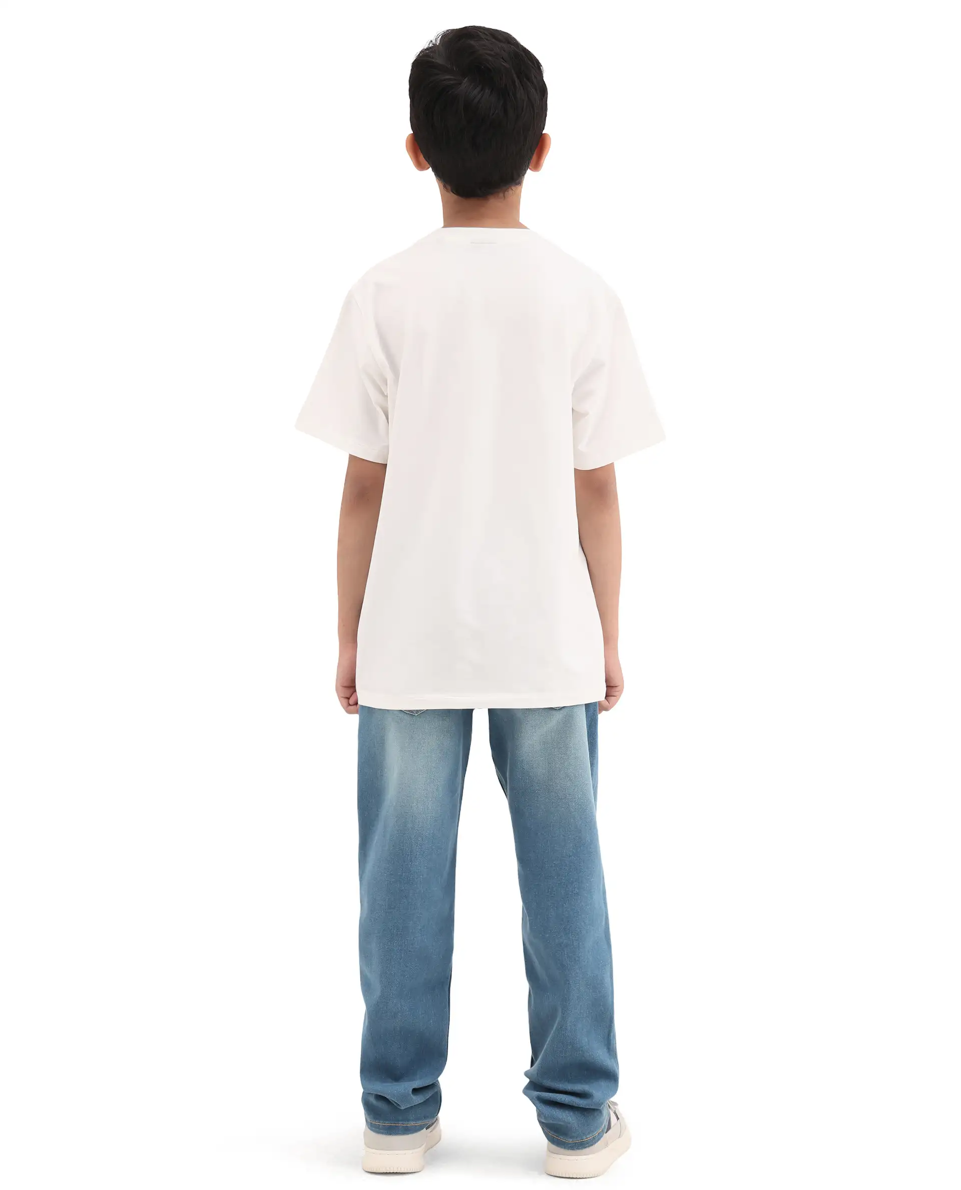Rare Ones Kids Tom Blue Cotton Blend Fabric Zipper Closure Regular Fit Jeans - Image 9