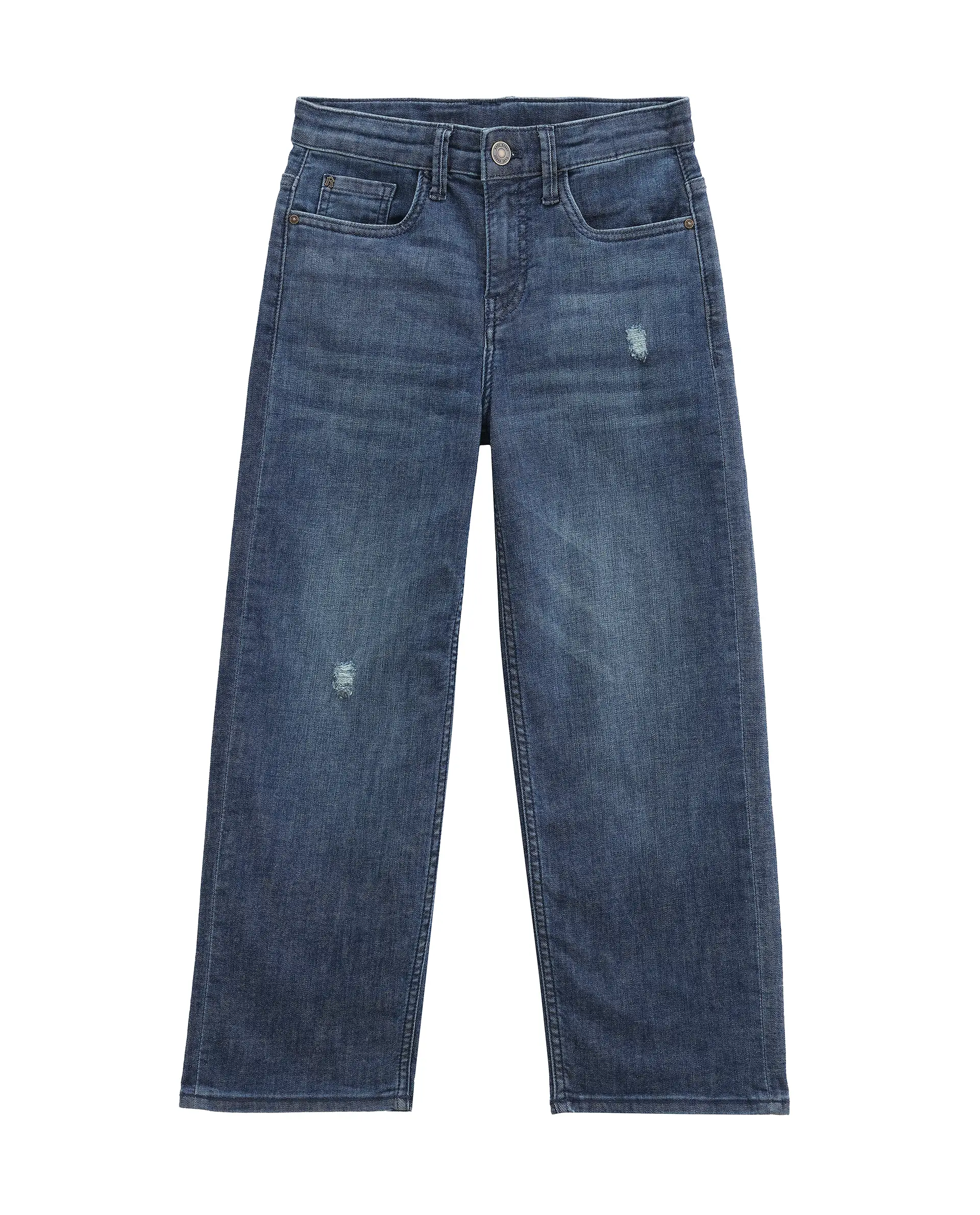 Rare Ones Kids Xavi-1 Dark Blue Cotton Blend Fabric Zipper Closure Relaxed Fit Jeans - Image 2