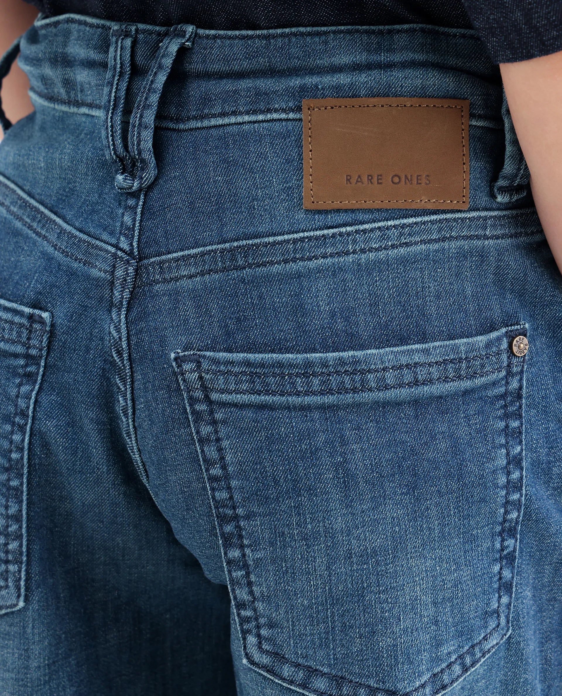 Rare Ones Kids Xavi-1 Dark Blue Cotton Blend Fabric Zipper Closure Relaxed Fit Jeans - Image 5