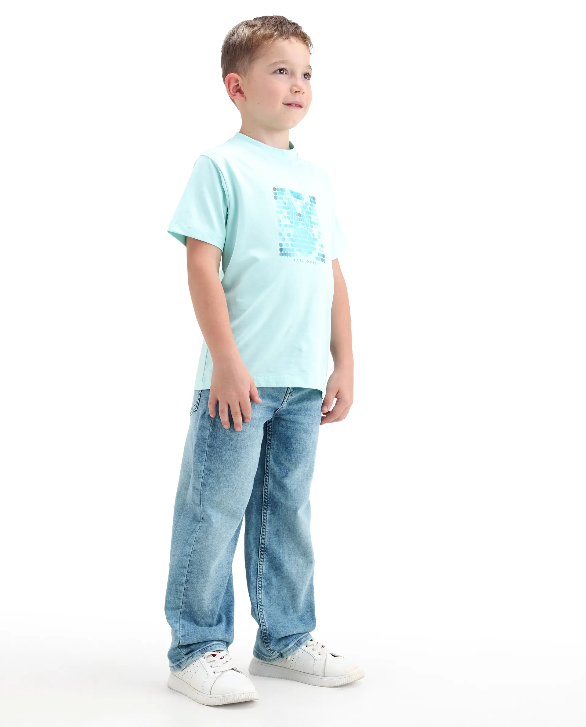Rare Ones Kids Xavi-2 Light Blue Cotton Blend Fabric Zipper Closure Relaxed Fit Jeans - Image 7