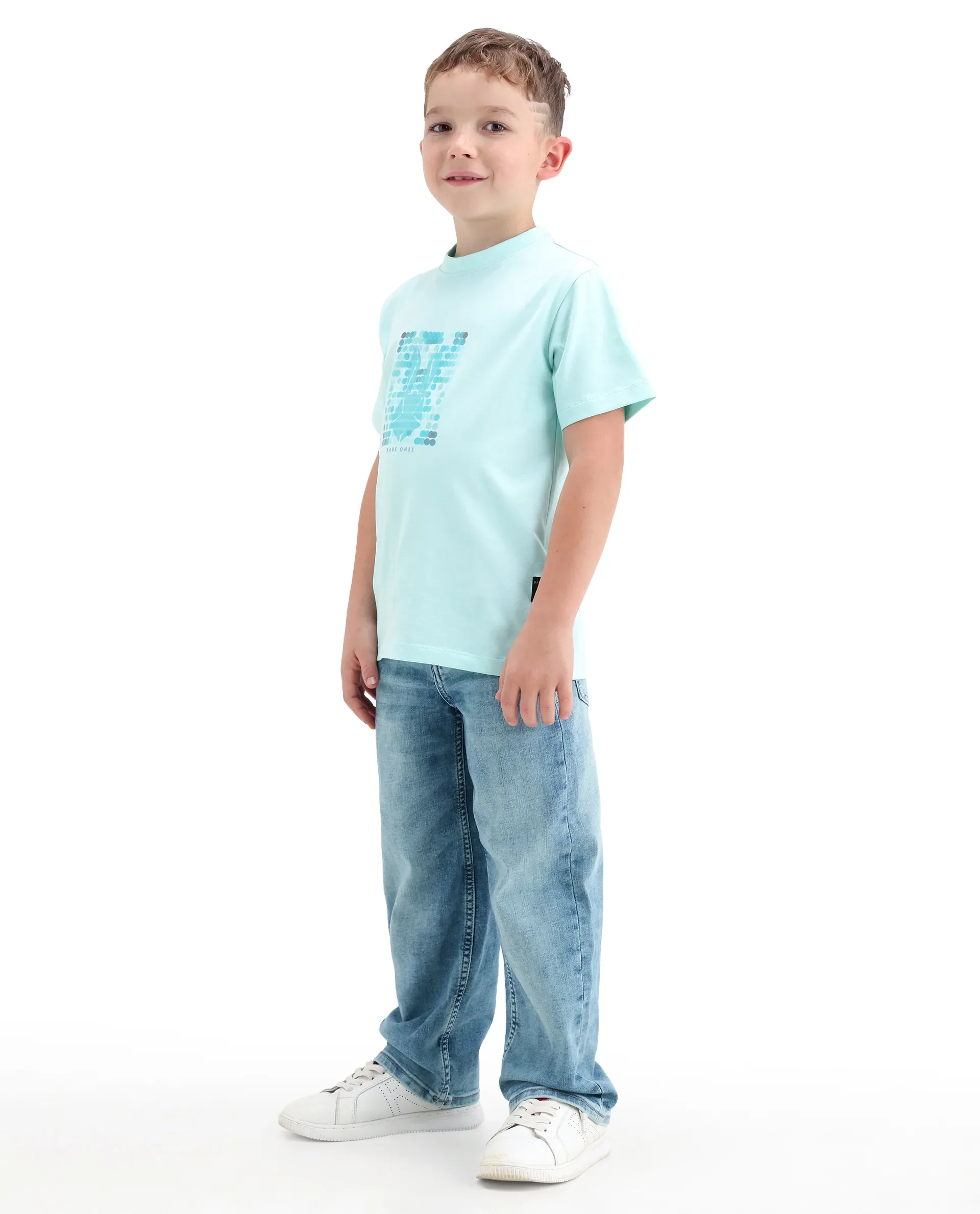 Rare Ones Kids Xavi-2 Light Blue Cotton Blend Fabric Zipper Closure Relaxed Fit Jeans - Image 8