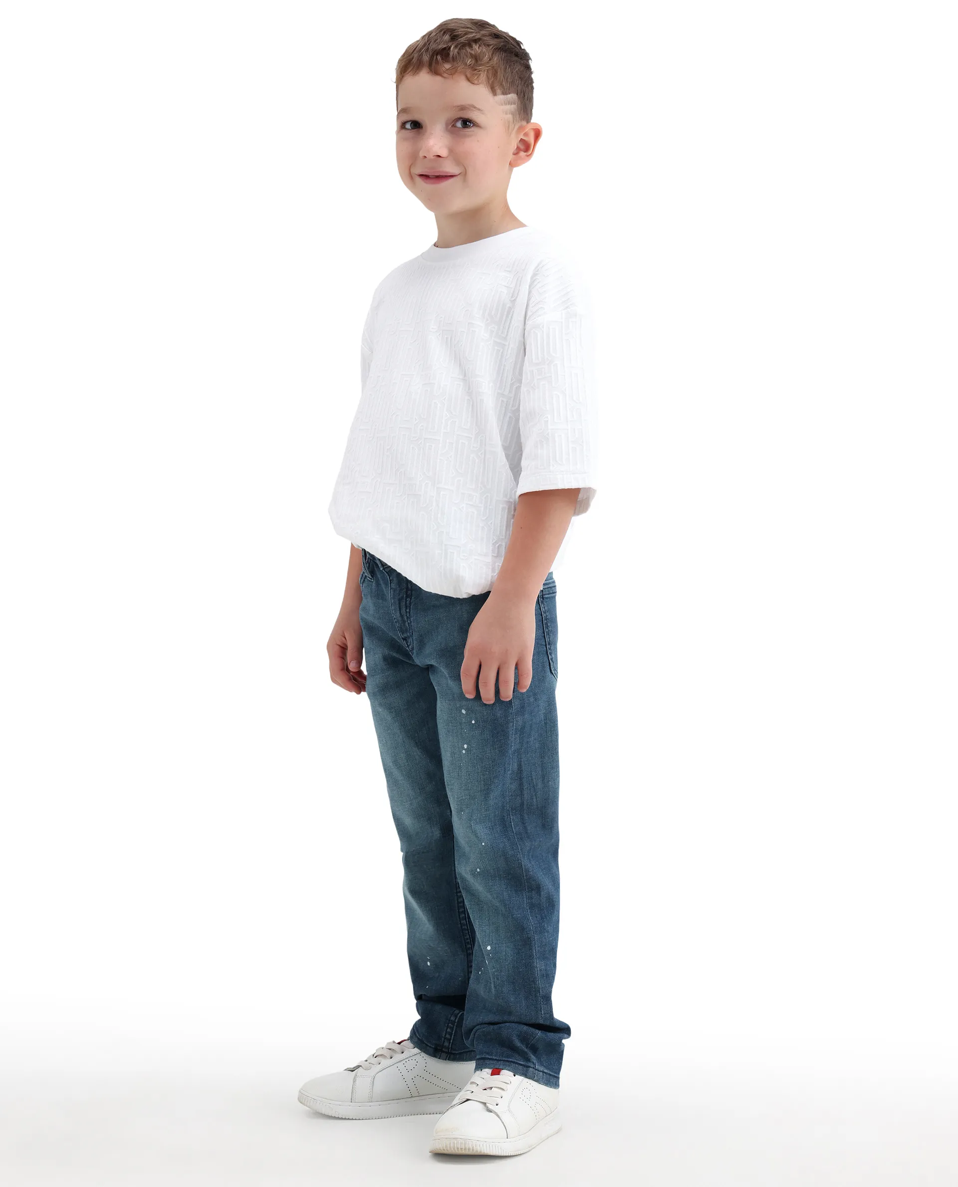 Rare Ones Kids Ziggy Dark Blue Cotton Blend Fabric Button And Zipper Closure Relaxed Fit Jeans - Image 8