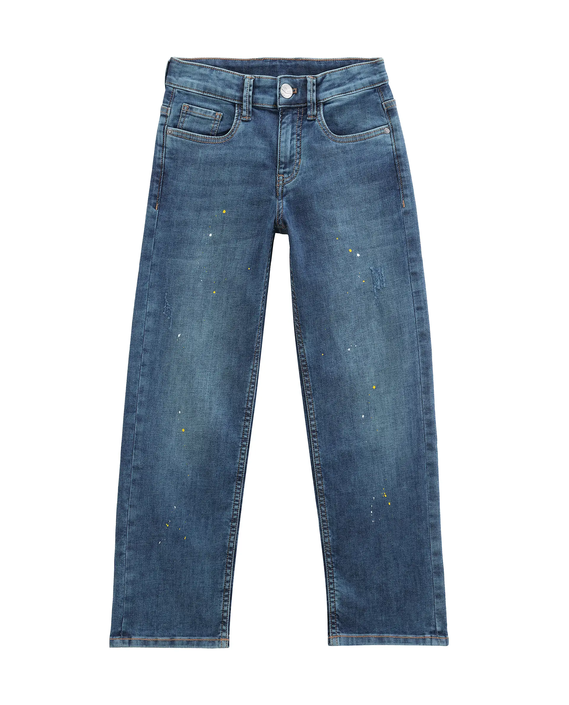 Rare Ones Kids Zigo Light Blue Cotton Blend Fabric Zipper Closure Relaxed Fit Jeans - Image 2
