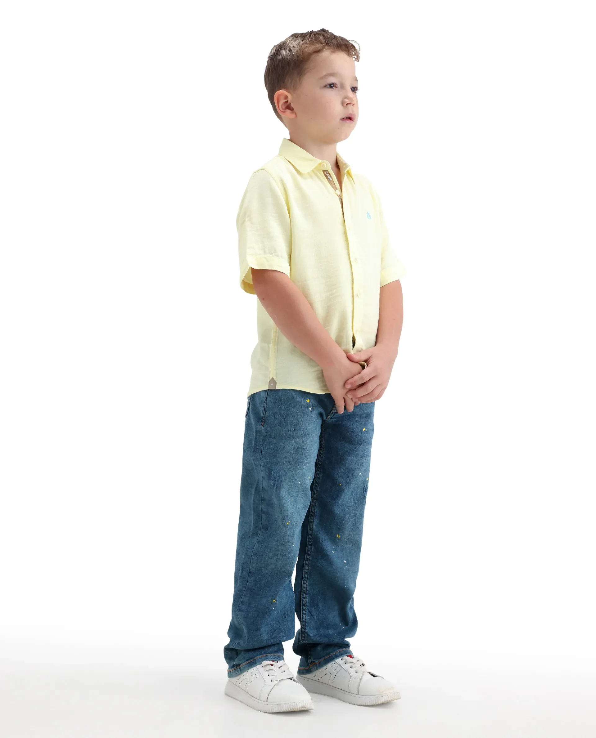 Rare Ones Kids Zigo Light Blue Cotton Blend Fabric Zipper Closure Relaxed Fit Jeans - Image 7