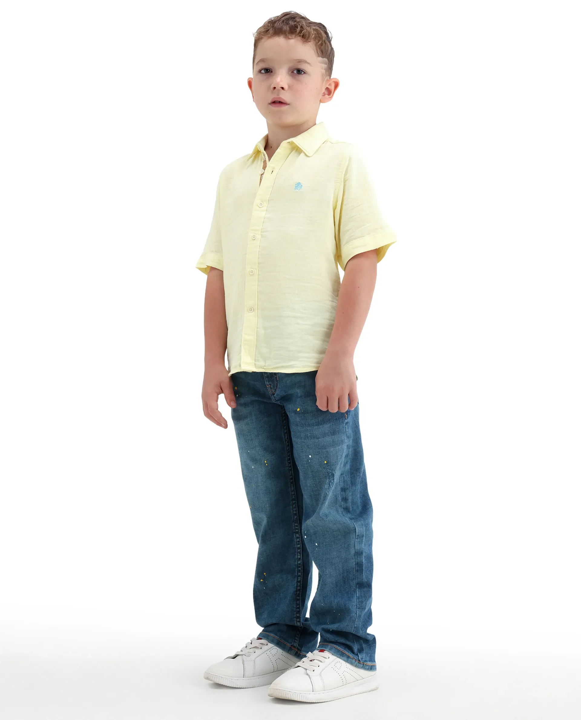 Rare Ones Kids Zigo Light Blue Cotton Blend Fabric Zipper Closure Relaxed Fit Jeans - Image 8