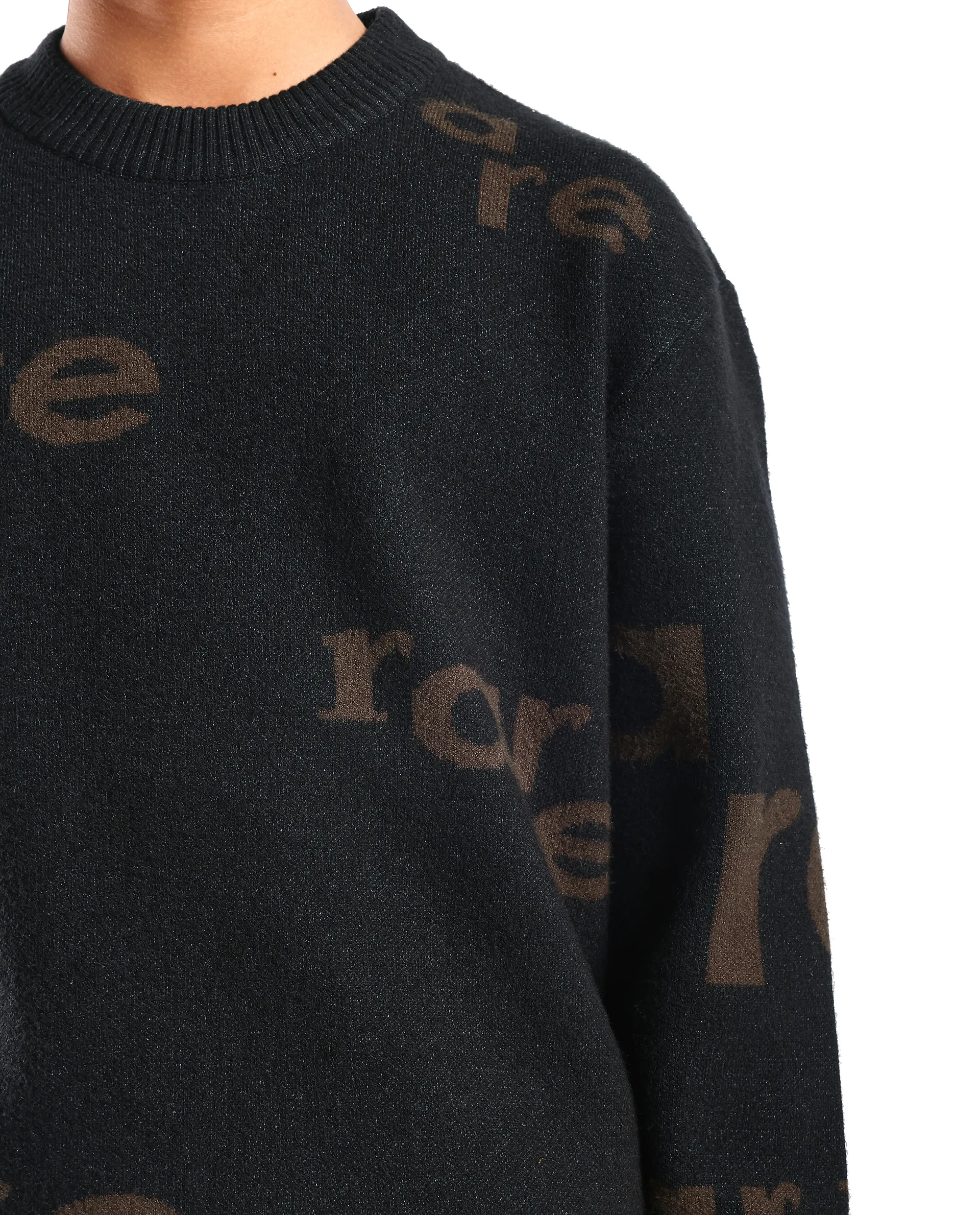 Rare Ones Kids Dio Dark Green Viscose Blend All Over Print Slip-On Closure Relaxed Fit Sweater - Image 4