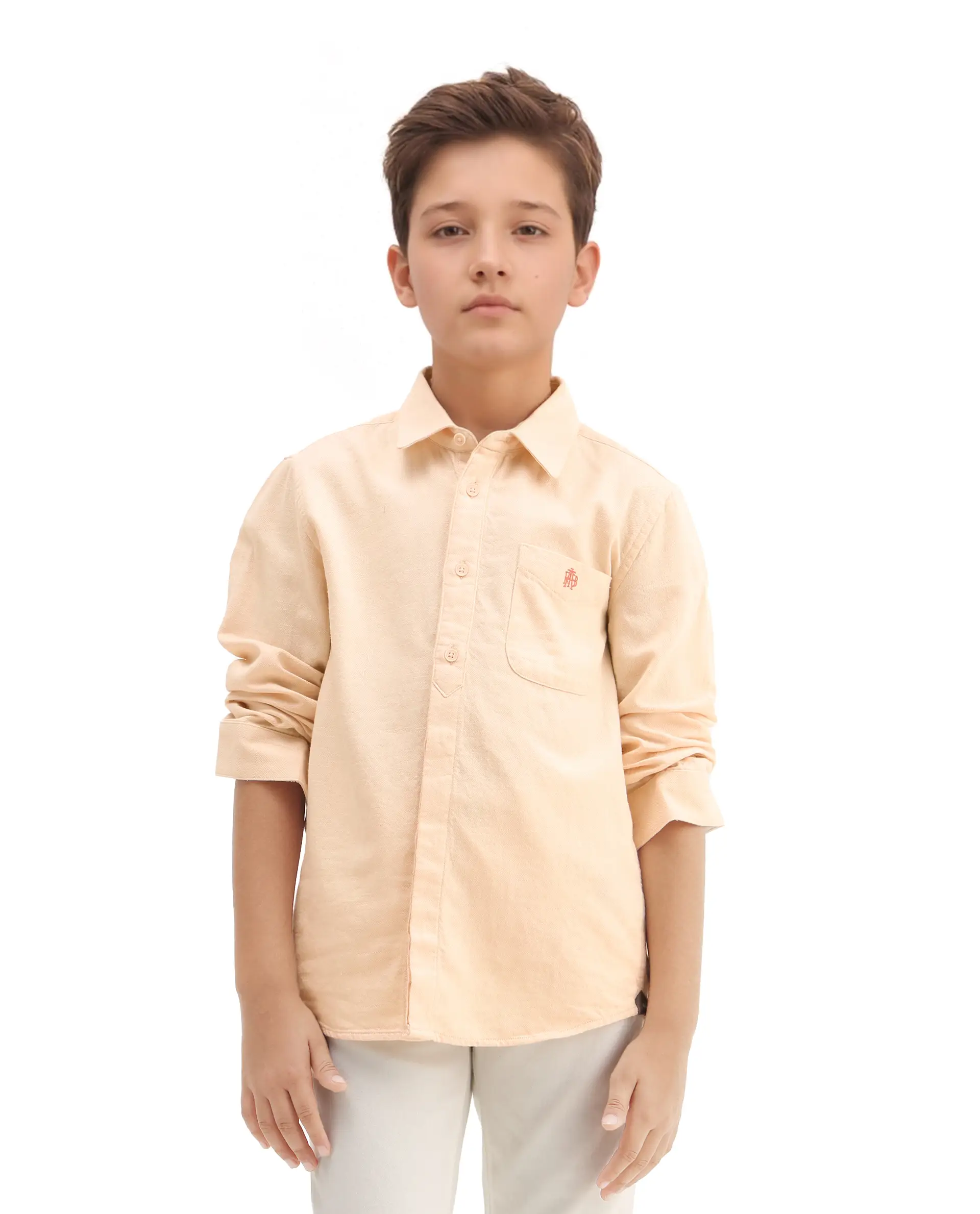 Rare Ones Kids Hart Yellow Cotton Solid Button Closure Boxy Fit Shirt - Image 3