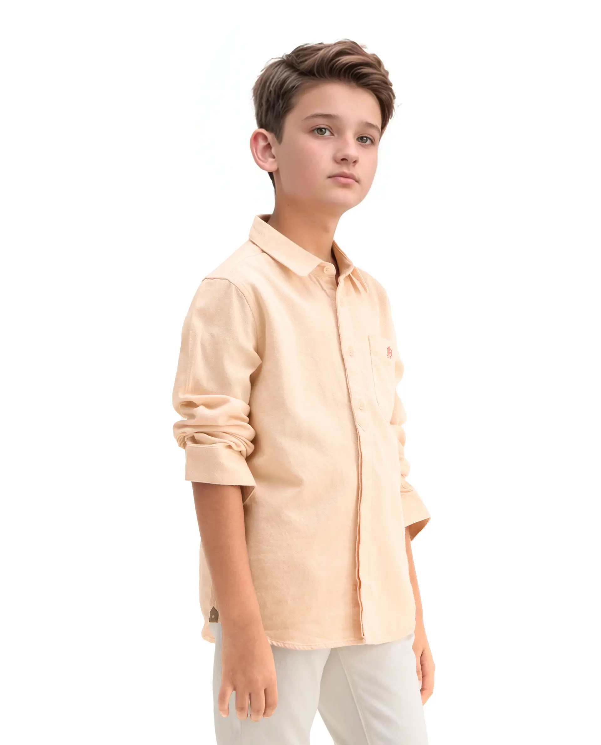 Rare Ones Kids Hart Yellow Cotton Solid Button Closure Boxy Fit Shirt - Image 5