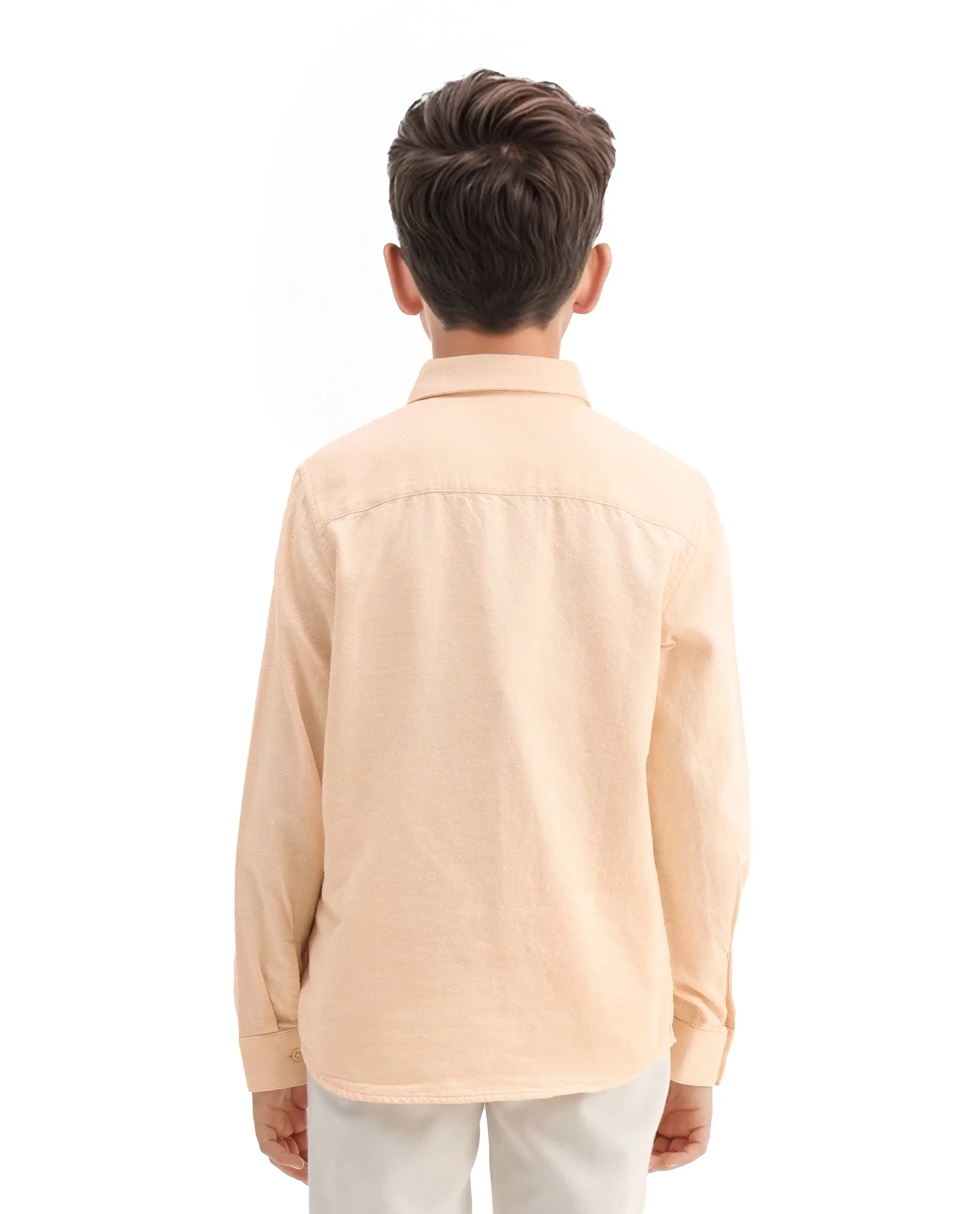 Rare Ones Kids Hart Yellow Cotton Solid Button Closure Boxy Fit Shirt - Image 7