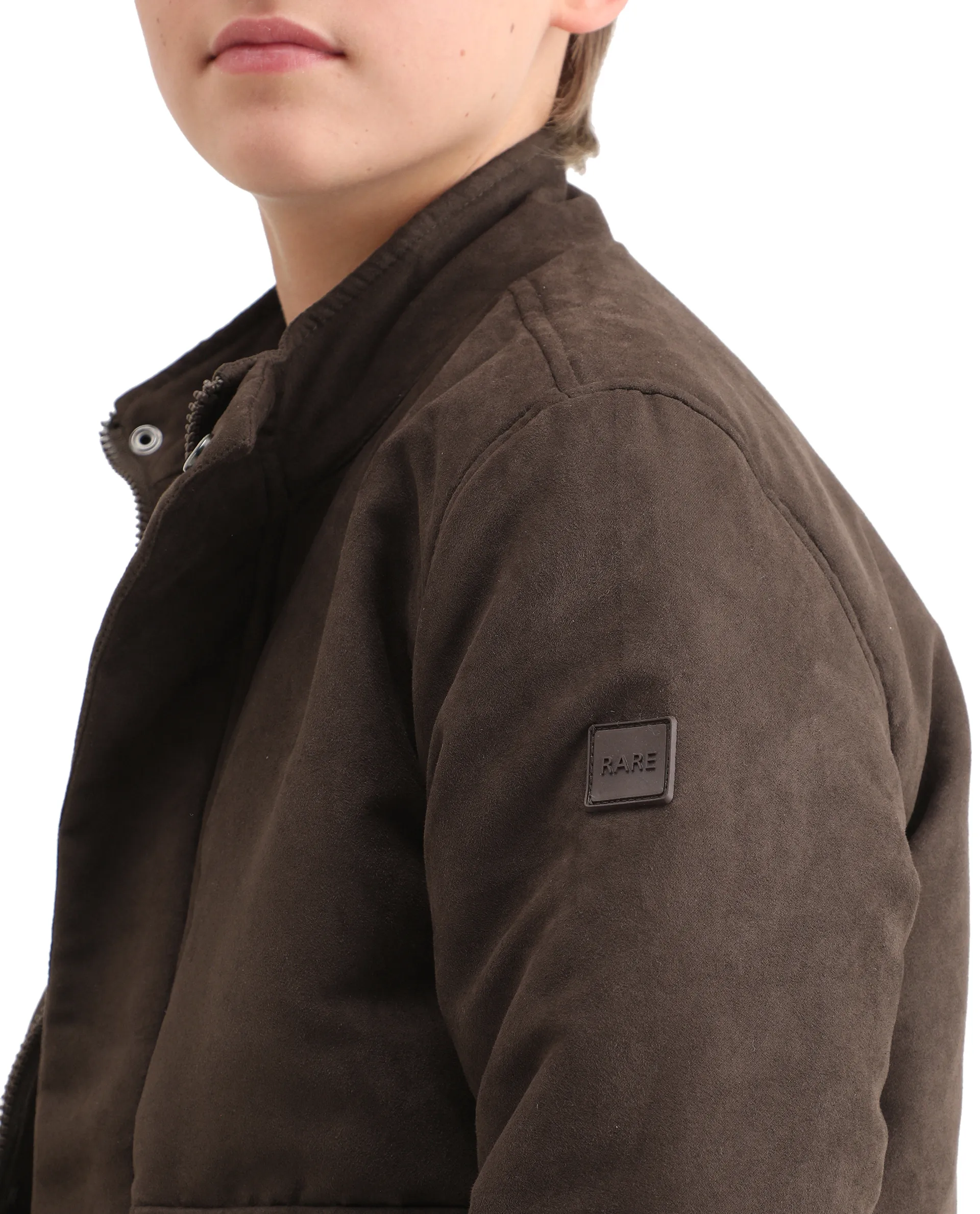 Rare Ones Kids Katpil-25 Brown Polyester Zipper Closure High Neck Plain Full Sleeves Regular Fit Jacket - Image 6