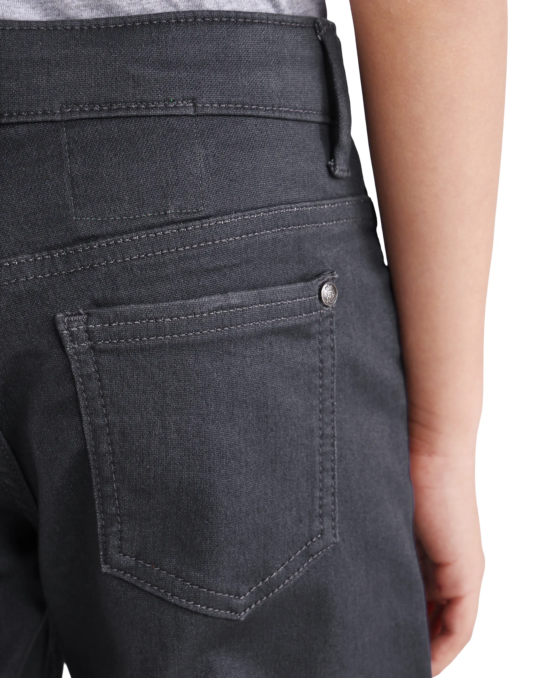 Rare Ones Kids Gavin Grey Cotton Blend Shank Button Closure Regular Fit Jeans - Image 4