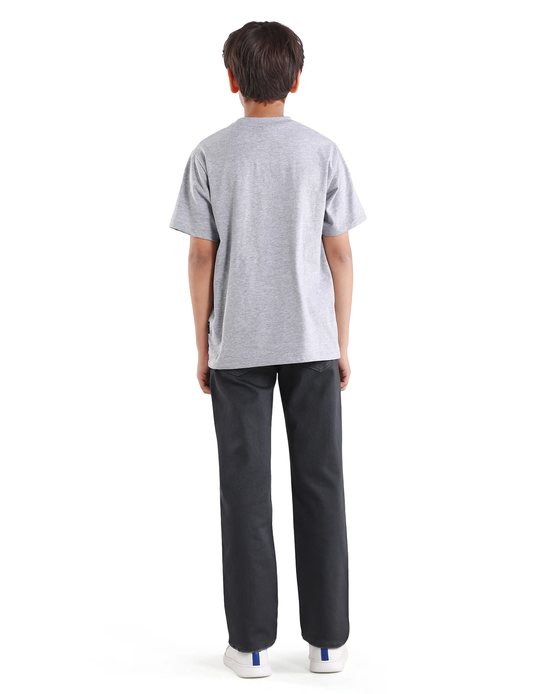 Rare Ones Kids Gavin Grey Cotton Blend Shank Button Closure Regular Fit Jeans - Image 8
