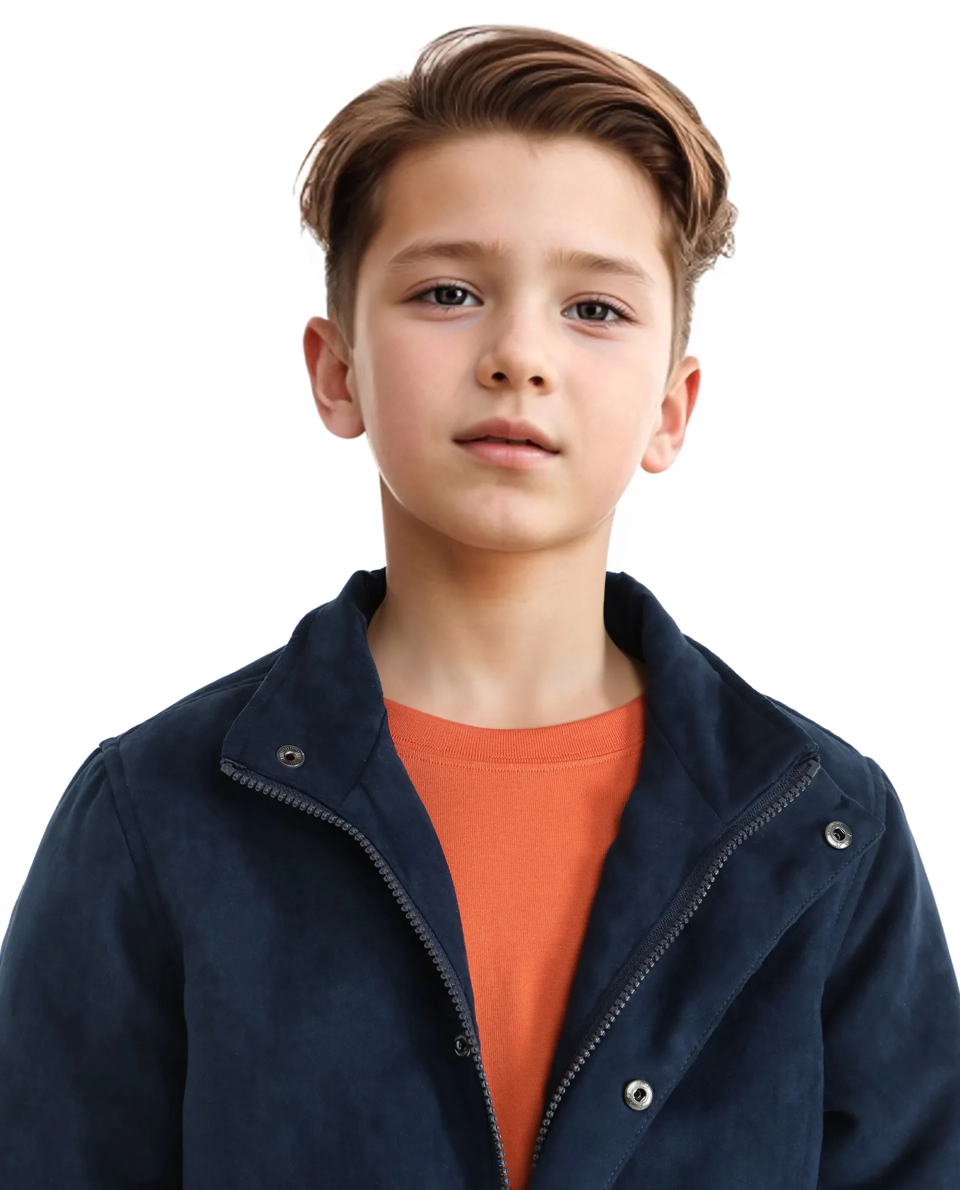 Rare Ones Kids Katpil Dark Blue Polyester Full Sleeve Solid Jacket - Image 4