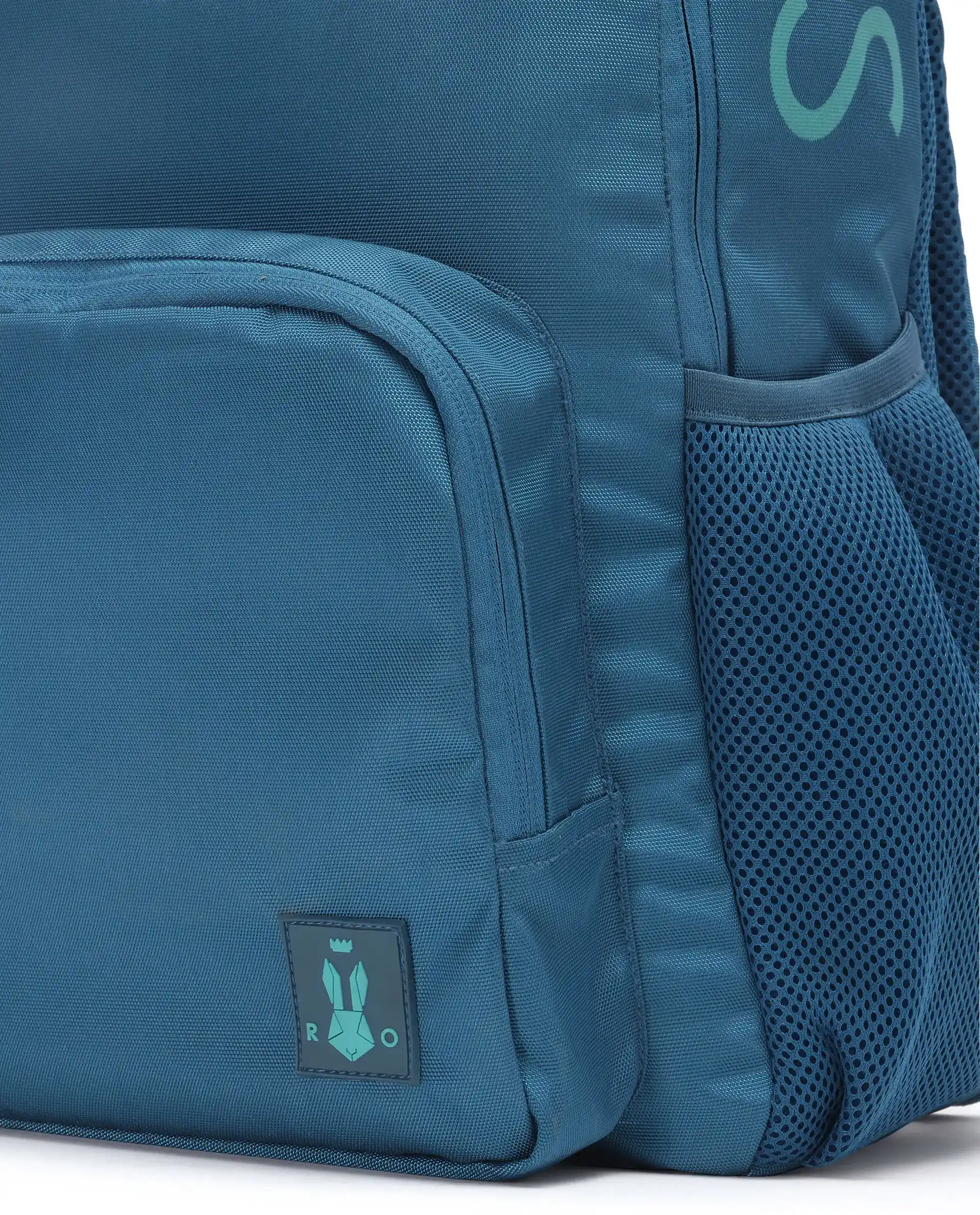 Rare Ones Kids Clay Torquoise Zipper Pu Coated Polyester Backpack - Image 12