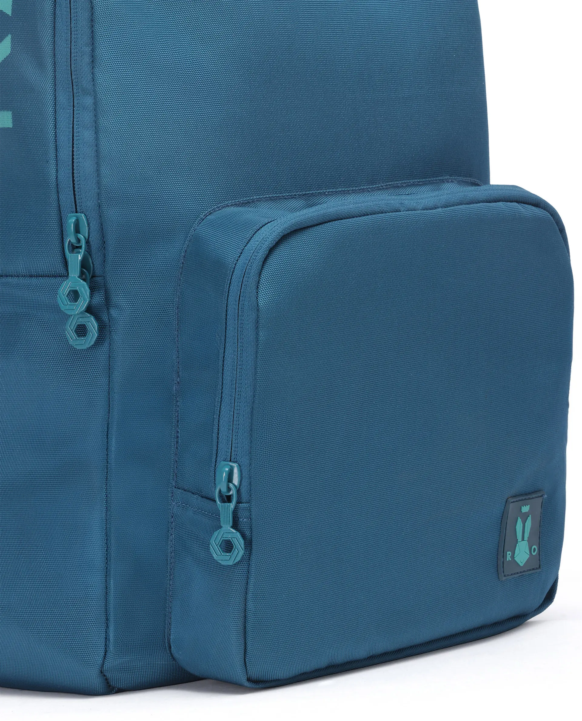Rare Ones Kids Clay Torquoise Zipper Pu Coated Polyester Backpack - Image 7